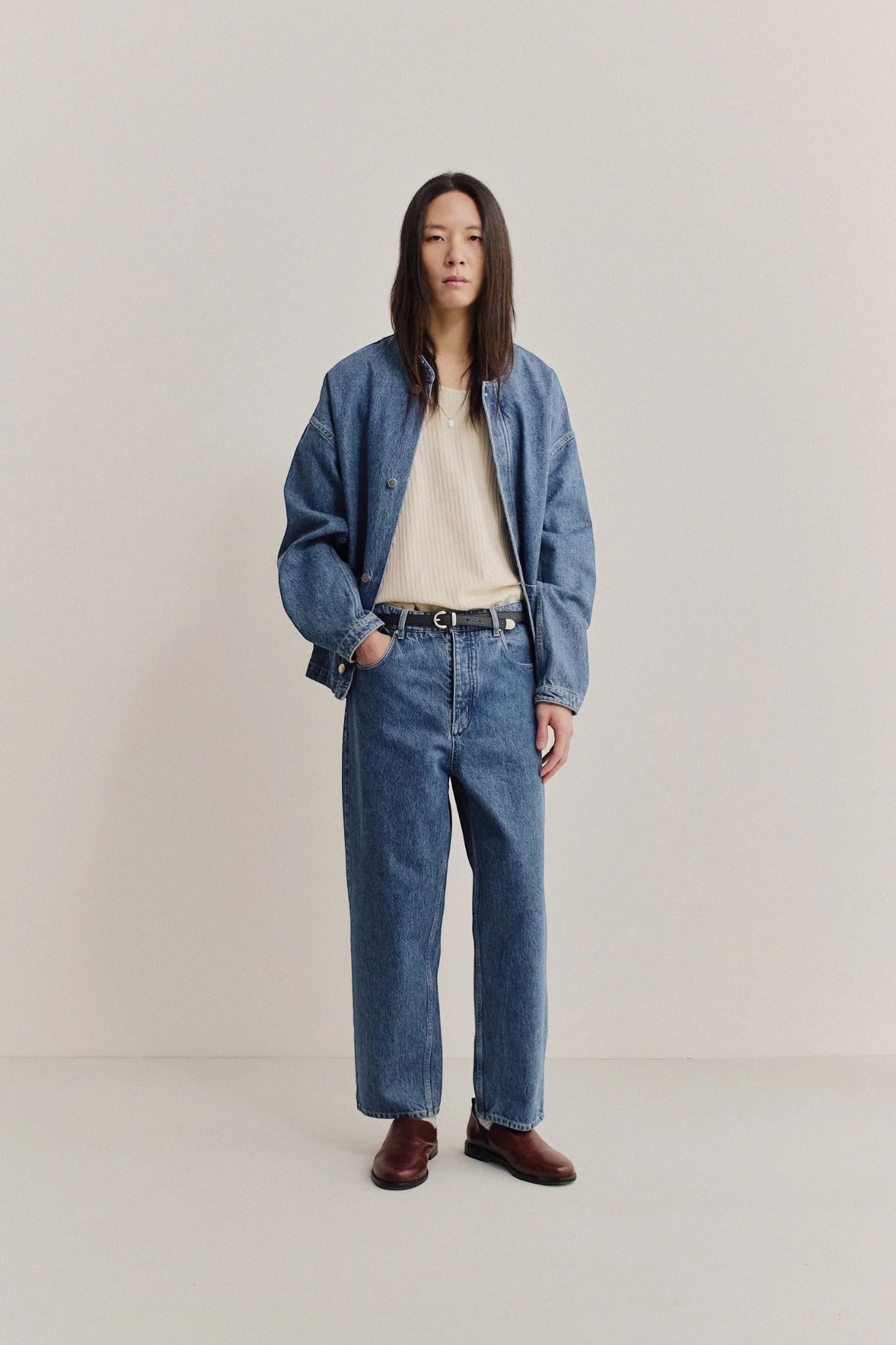 A Kind Of Guise Terek Jeans Worn Denim | Jean Coton Bio Italien