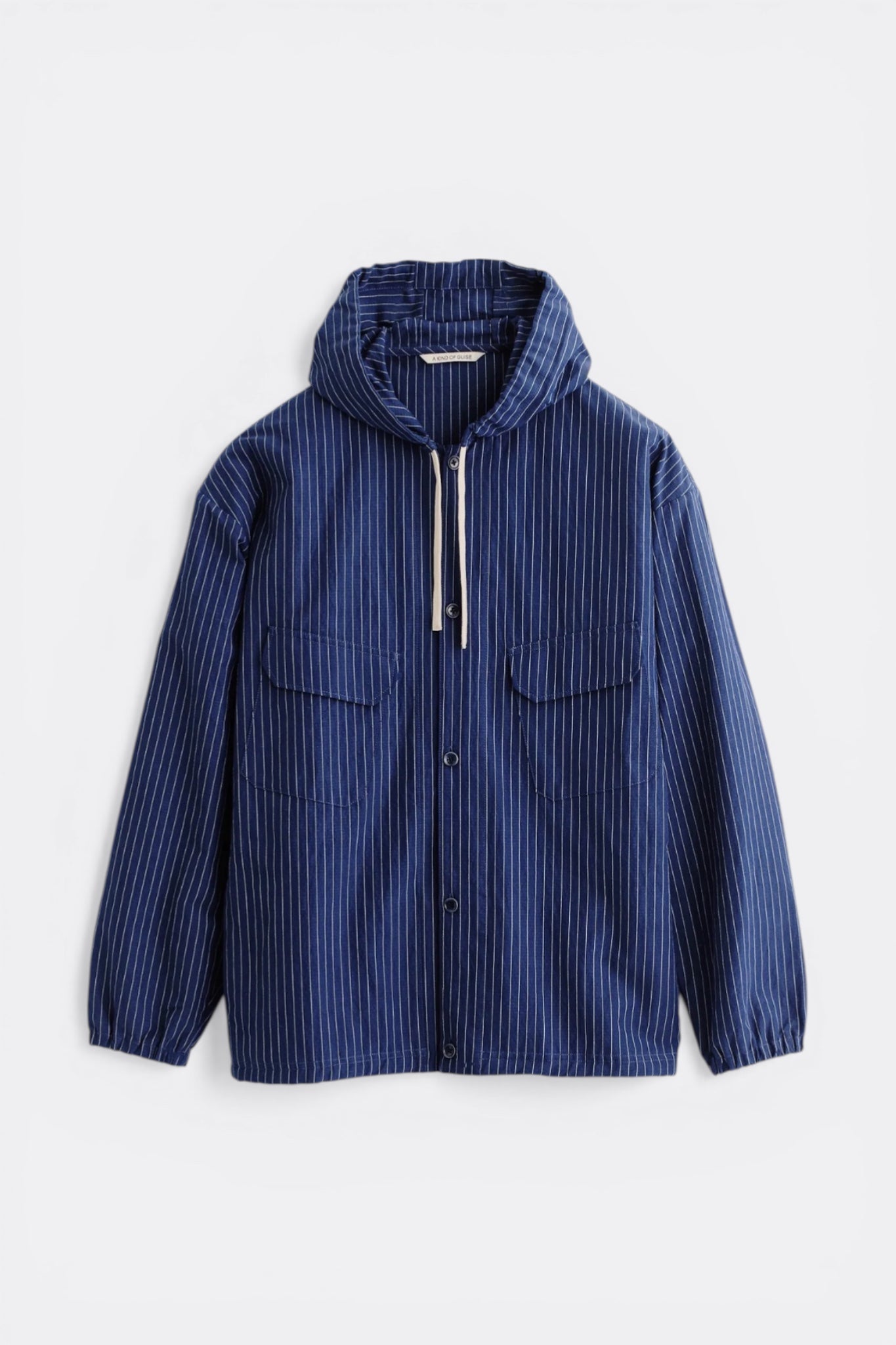 A Kind Of Guise Tsavo Jacket Ocean Stripe | Veste Seersucker Coton Lin