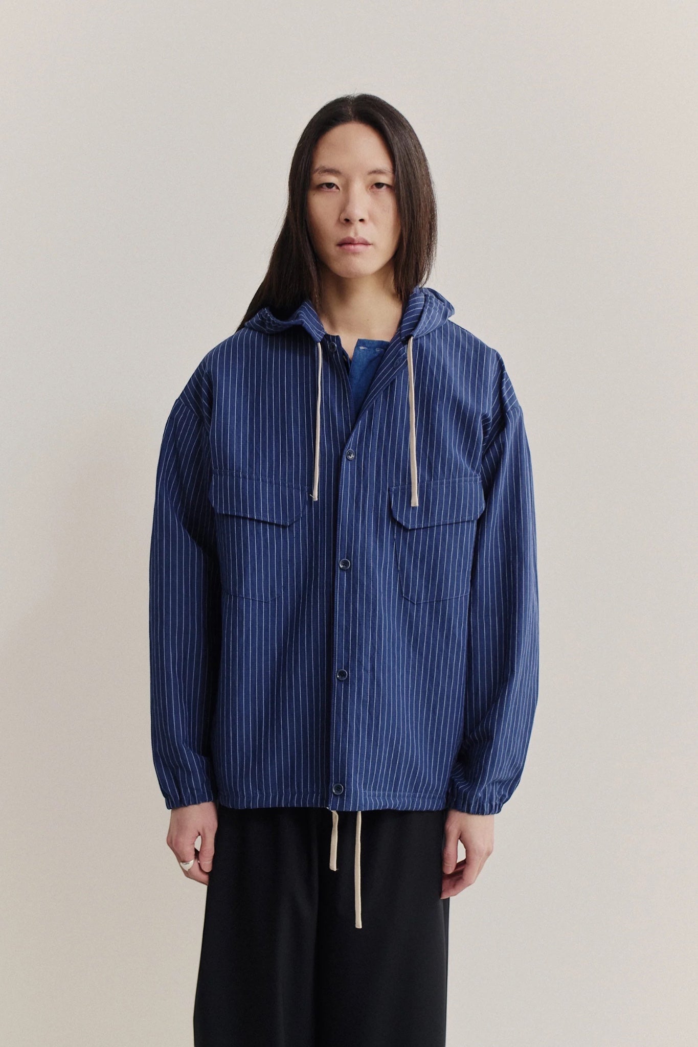 A Kind Of Guise Tsavo Jacket Ocean Stripe | Veste Seersucker Coton Lin