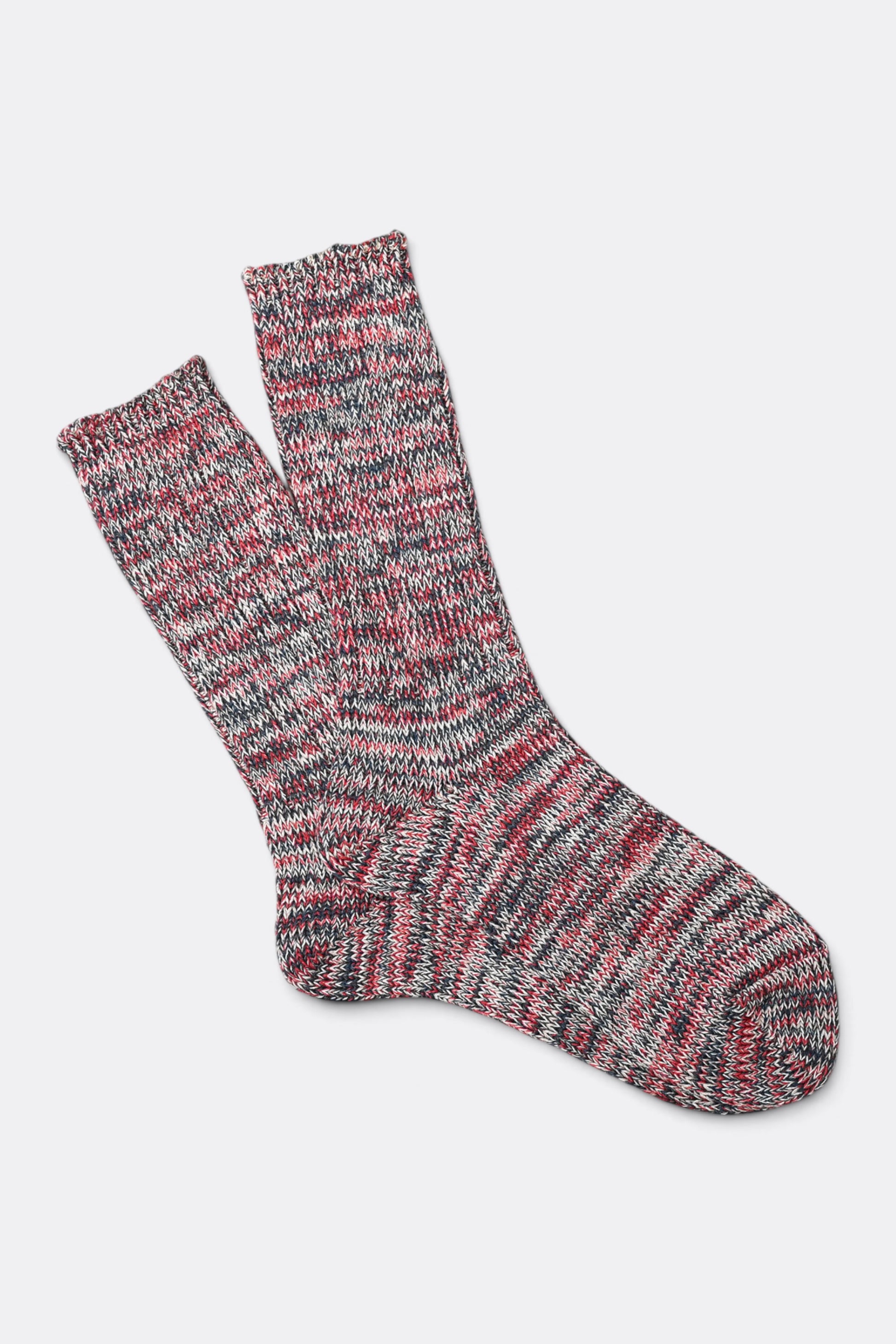 ANONYMOUS ISM 5 Color Mix Crew Oatmeal FW26 | Chaussettes Japonaises Premium | Edgar Bdx