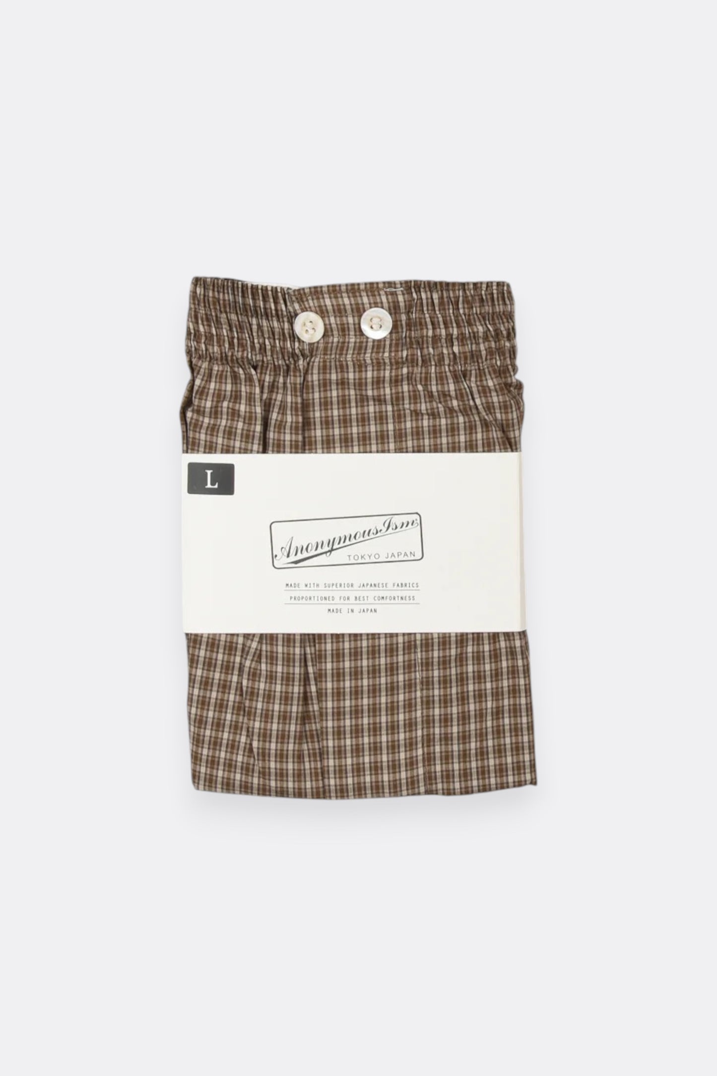 Anonymous Ism - OC Micro Plaid Boxer (Brown)