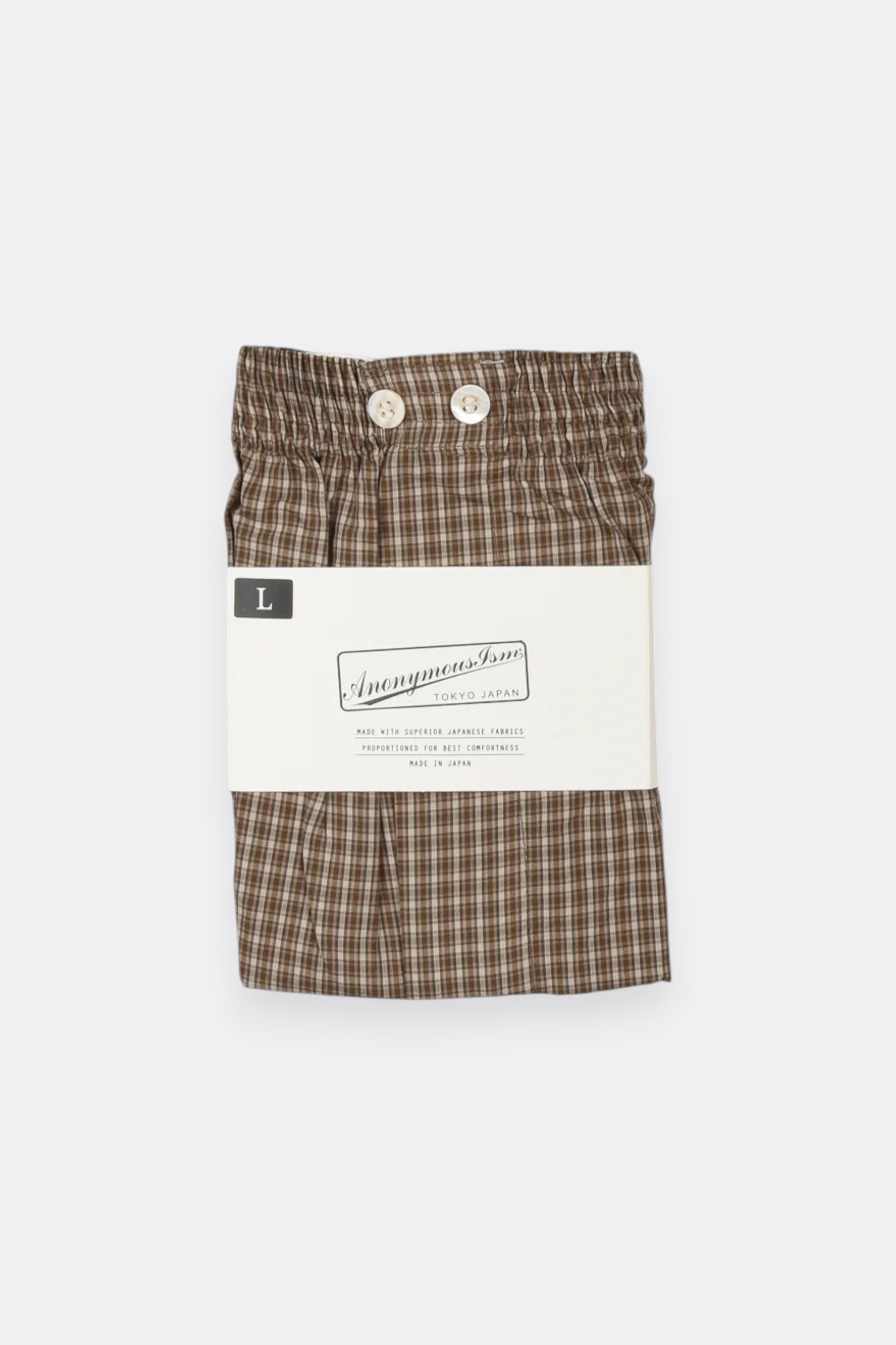 Anonymous Ism - OC Micro Plaid Boxer (Brown)