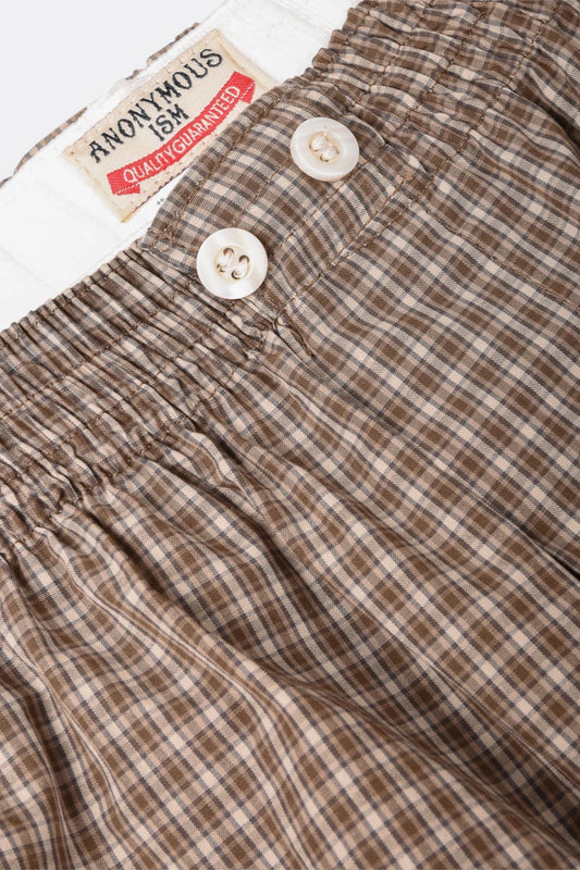 Anonymous Ism - OC Micro Plaid Boxer (Brown)