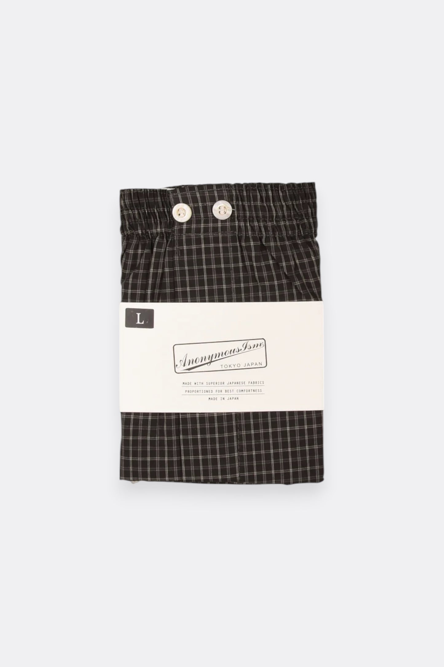 Anonymous Ism - OC Micro Plaid Boxer (Charcoal)