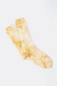 Anonymous Ism - Uneven Dye Crew Sock (Yellow)
