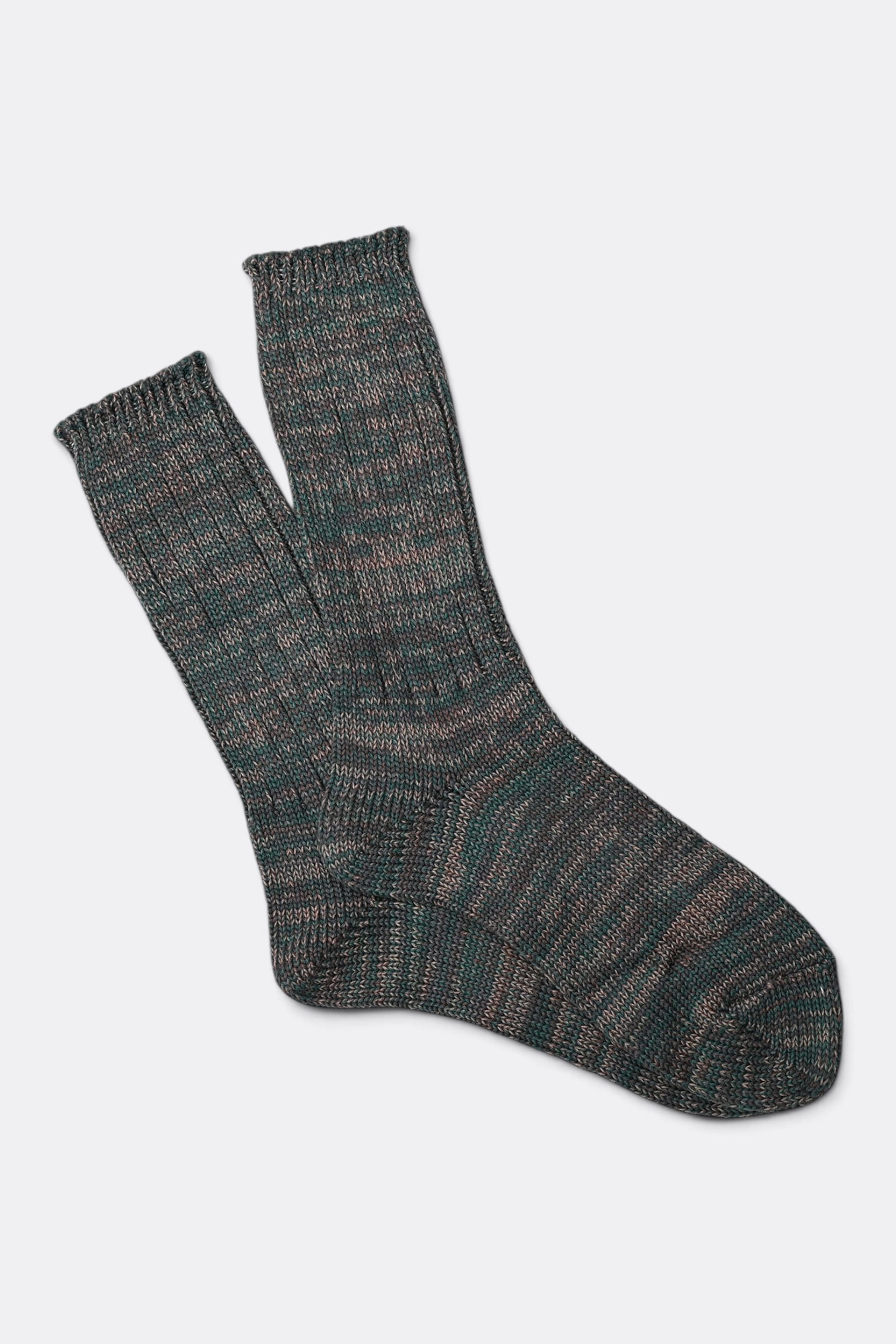 ANONYMOUS ISM 5 Color Mix Crew Army | Chaussettes Japonaises Premium | Edgar Bdx