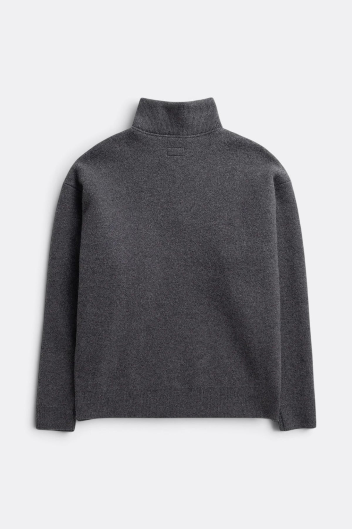 ARPENTEUR Cam Heather Grey | Pull Mérinos Feutré Col Zip | Edgar Bdx