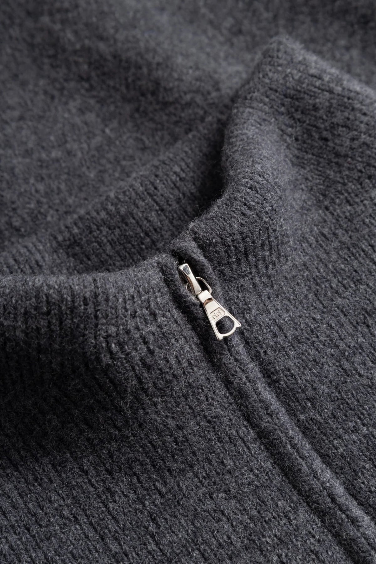 ARPENTEUR Cam Heather Grey | Pull Mérinos Feutré Col Zip | Edgar Bdx