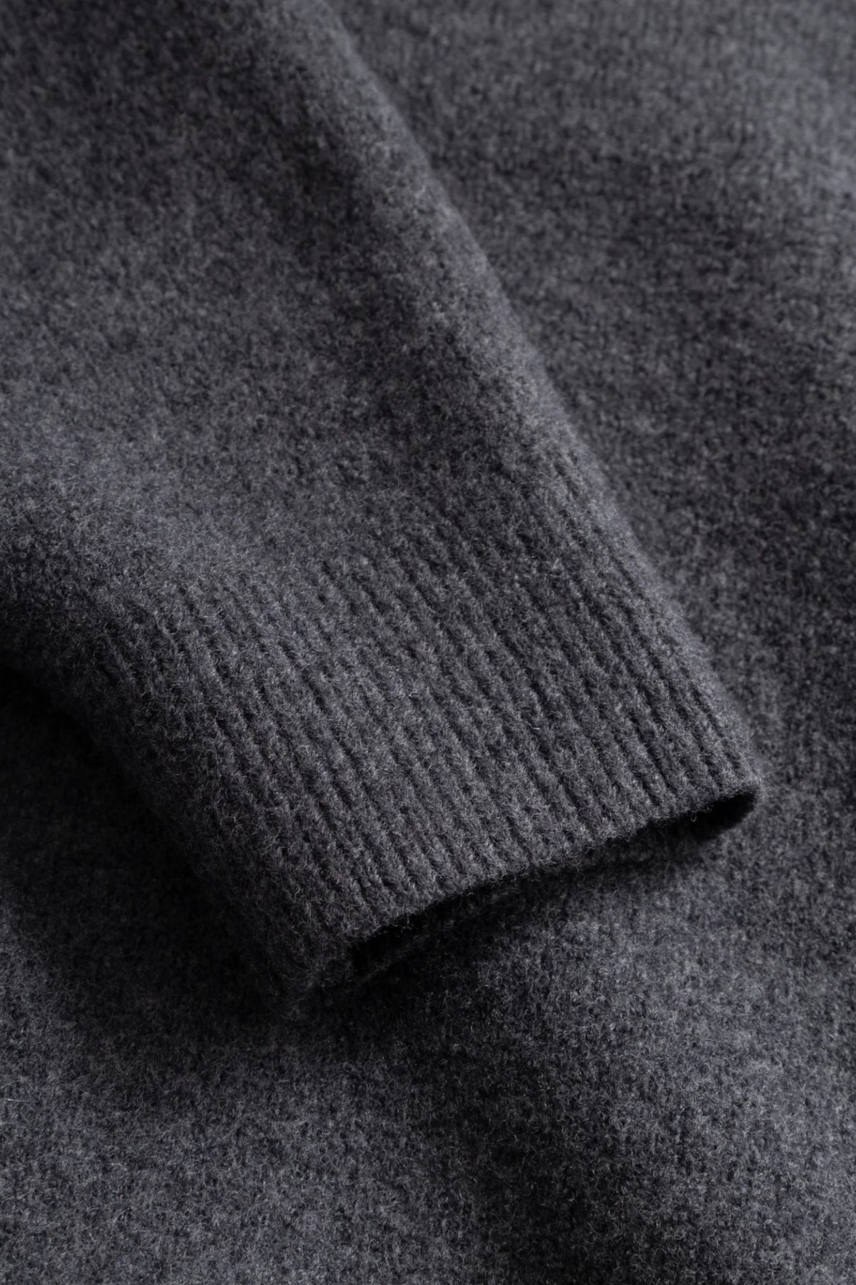 ARPENTEUR Cam Heather Grey | Pull Mérinos Feutré Col Zip | Edgar Bdx