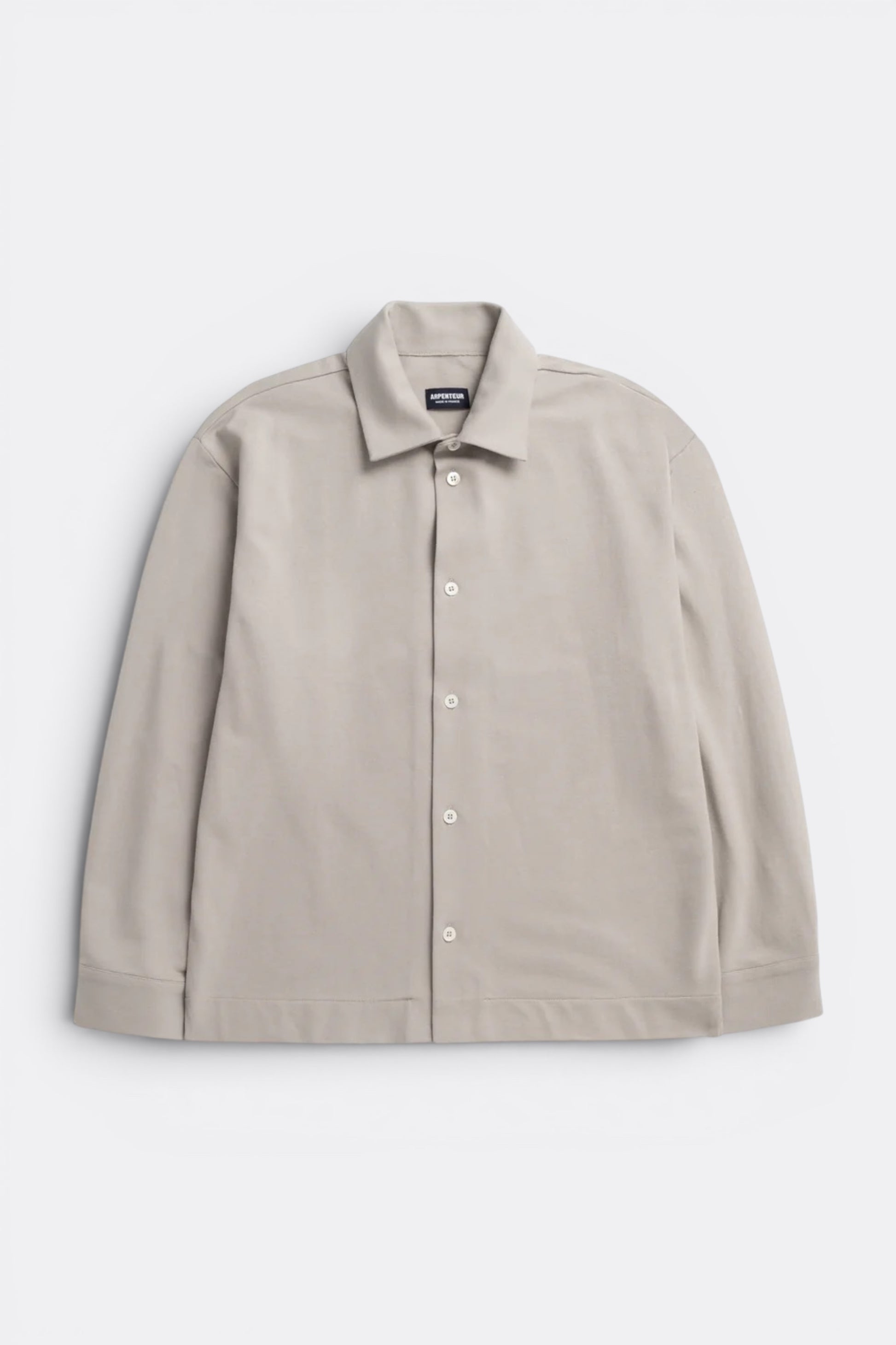 Arpenteur Chemise Opto Greige | Maille Rachel Nacre Made in France | Edgar Bdx