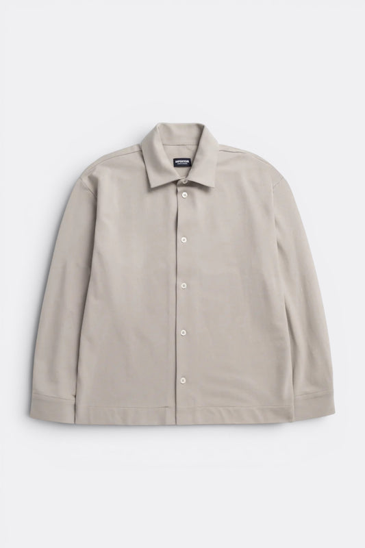 Arpenteur Chemise Opto Greige | Maille Rachel Nacre Made in France | Edgar Bdx