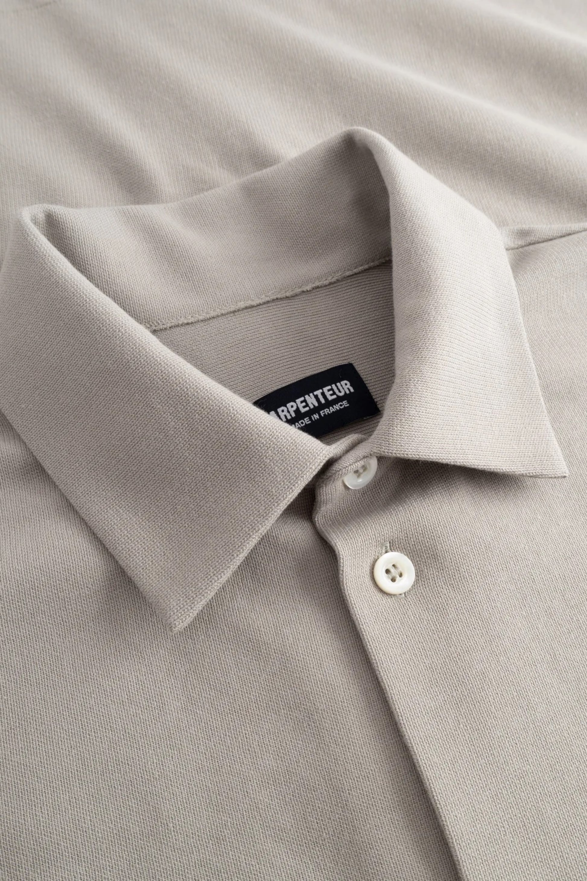 Arpenteur Chemise Opto Greige | Maille Rachel Nacre Made in France | Edgar Bdx