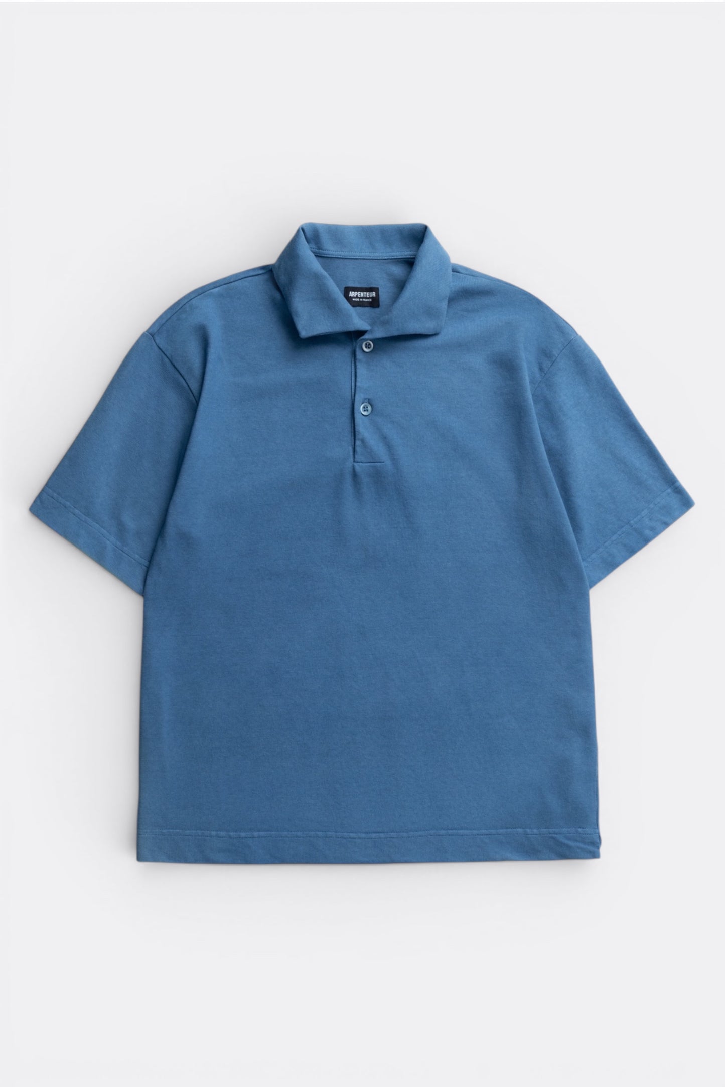Arpenteur Polo Woad | Tricot Rachel Teinture Pastel Made in France | Edgar Bdx