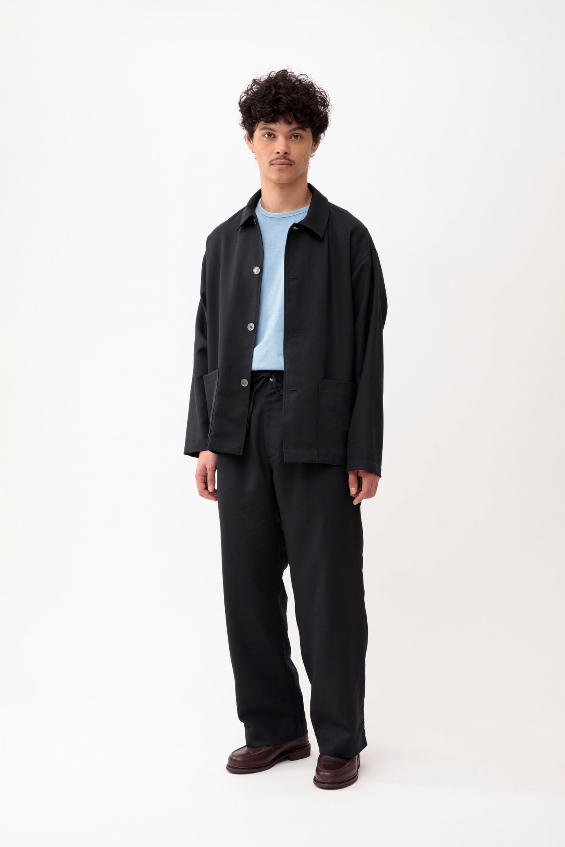 Arpenteur Veste Repos J Midnight | Double Cloth Coton Made in France | Edgar Bdx