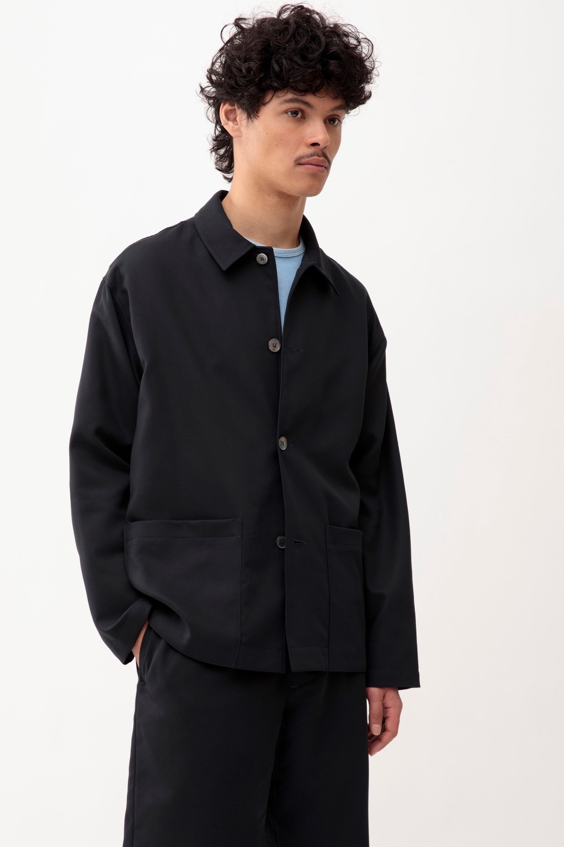 Arpenteur Veste Repos J Midnight | Double Cloth Coton Made in France | Edgar Bdx