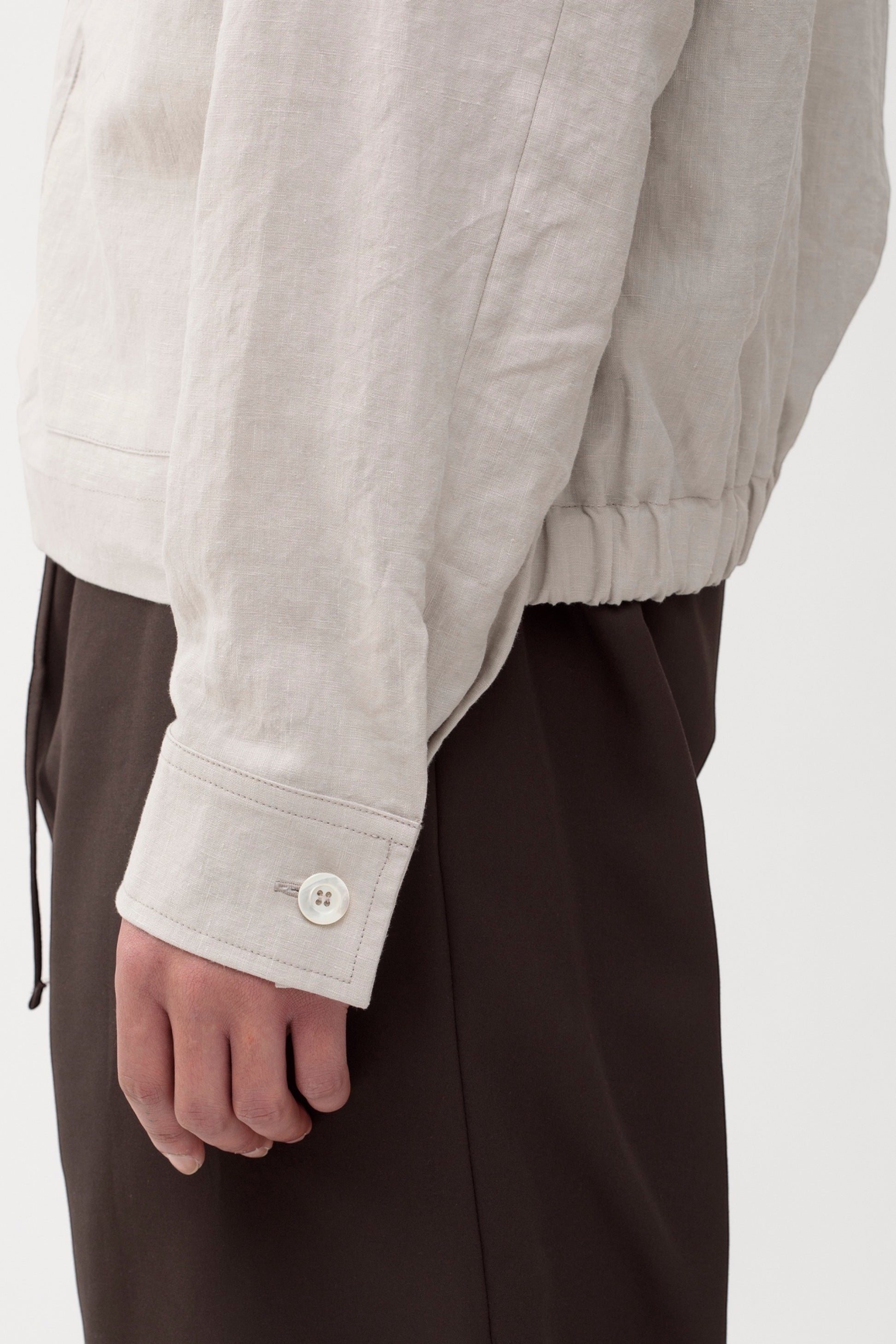 Arpenteur Sigma Greige | Veste Lin Cupro Made in France | Edgar Bdx
