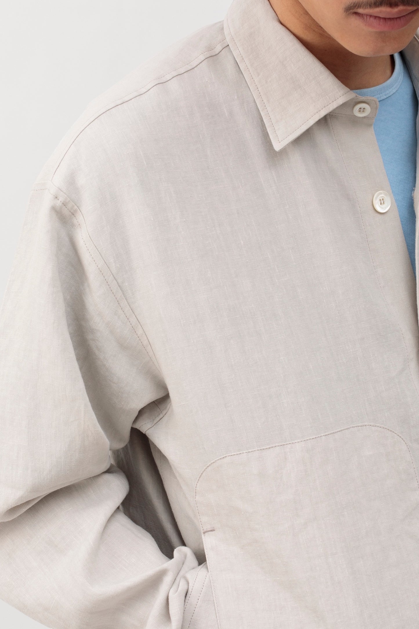 Arpenteur Sigma Greige | Veste Lin Cupro Made in France | Edgar Bdx