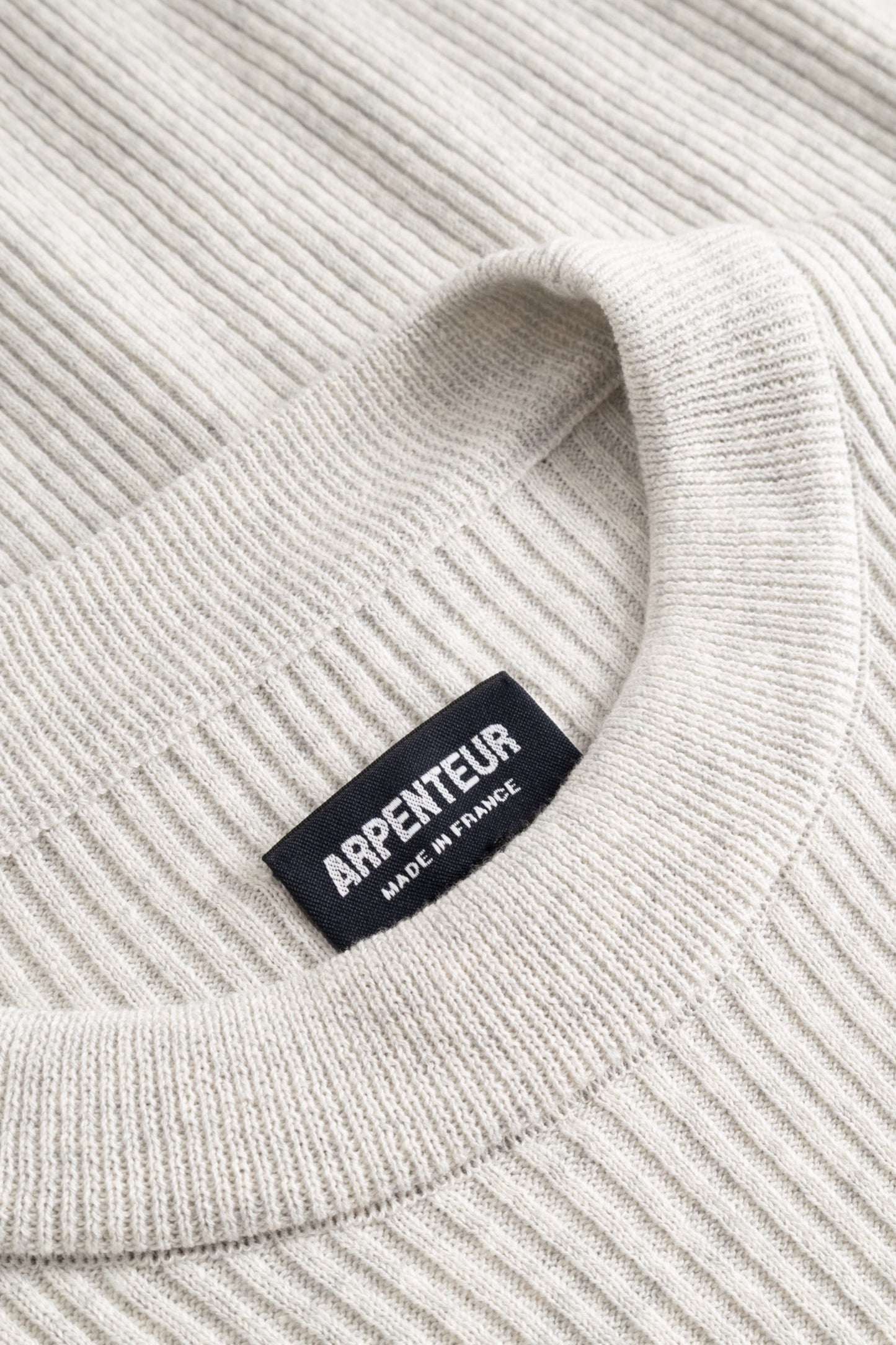 Arpenteur Standard Pale Grey | Pull Lin Coton Sans Couture Made in France | Edgar Bdx