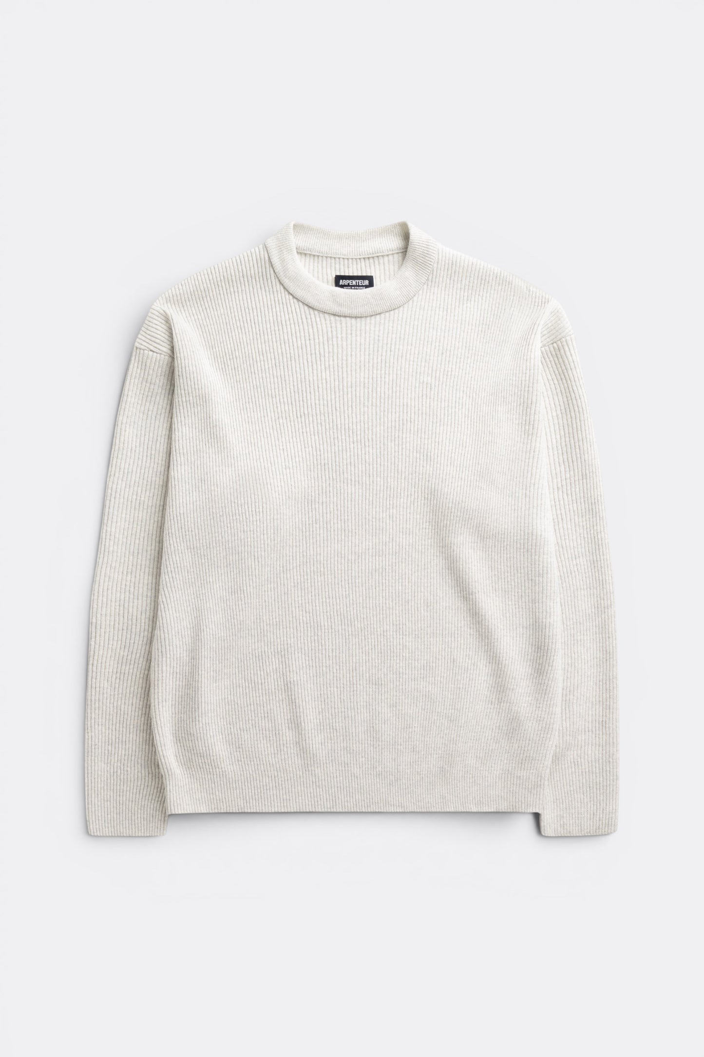 Arpenteur Standard Pale Grey | Pull Lin Coton Sans Couture Made in France | Edgar Bdx