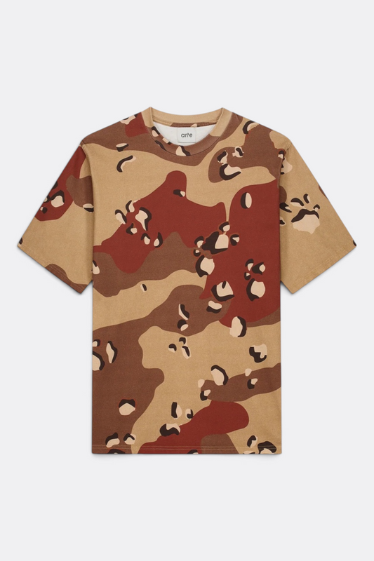 ARTE ANTWERP Camo Composition T-Shirt Allover Print | T-Shirt Coton Premium | Edgar Bdx