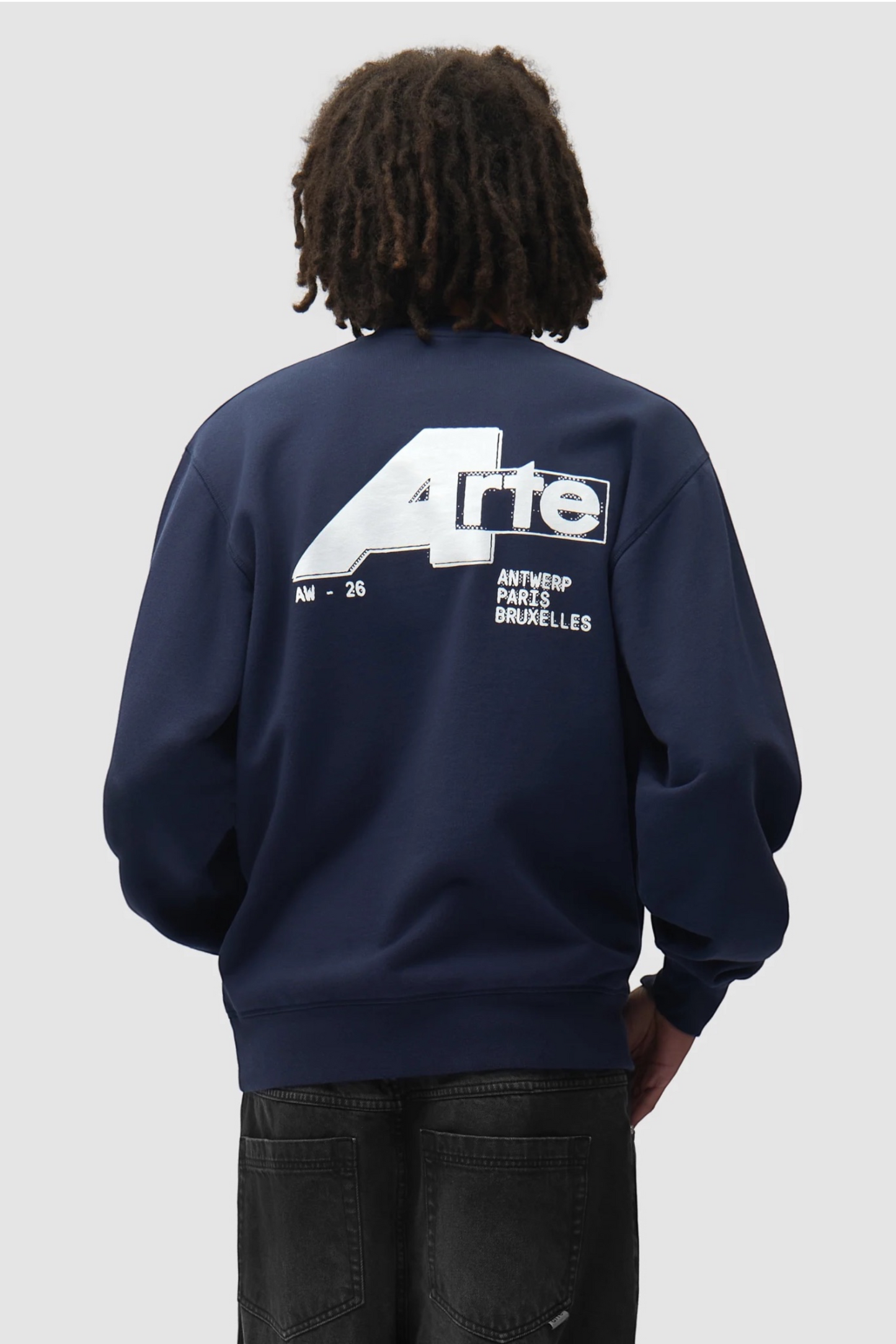 ARTE ANTWERP City Crewneck Navy | Sweat Coton Premium | Edgar Bdx