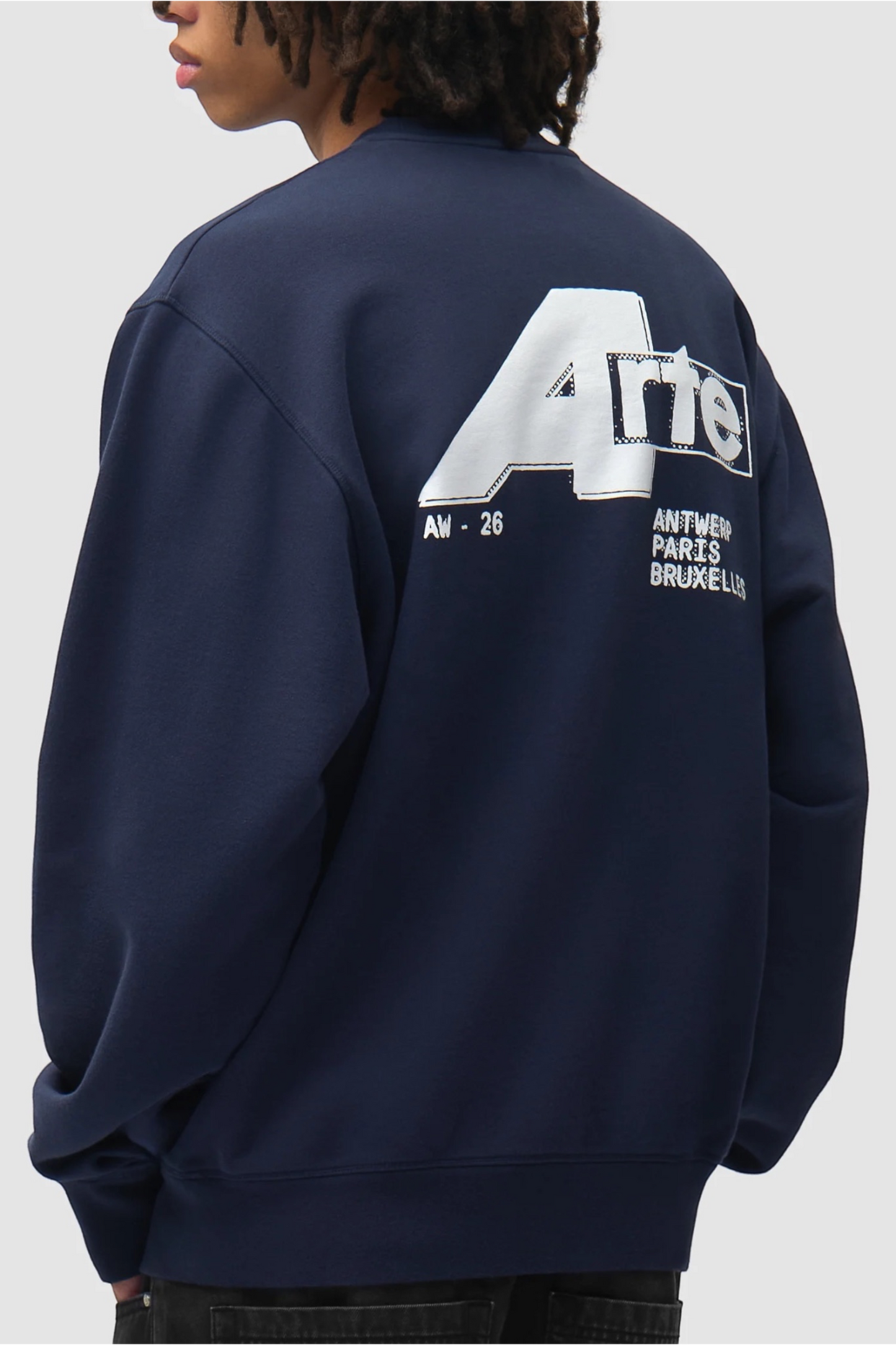ARTE ANTWERP City Crewneck Navy | Sweat Coton Premium | Edgar Bdx