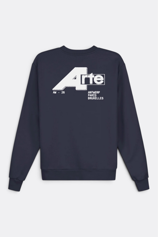 ARTE ANTWERP City Crewneck Navy | Sweat Coton Premium | Edgar Bdx