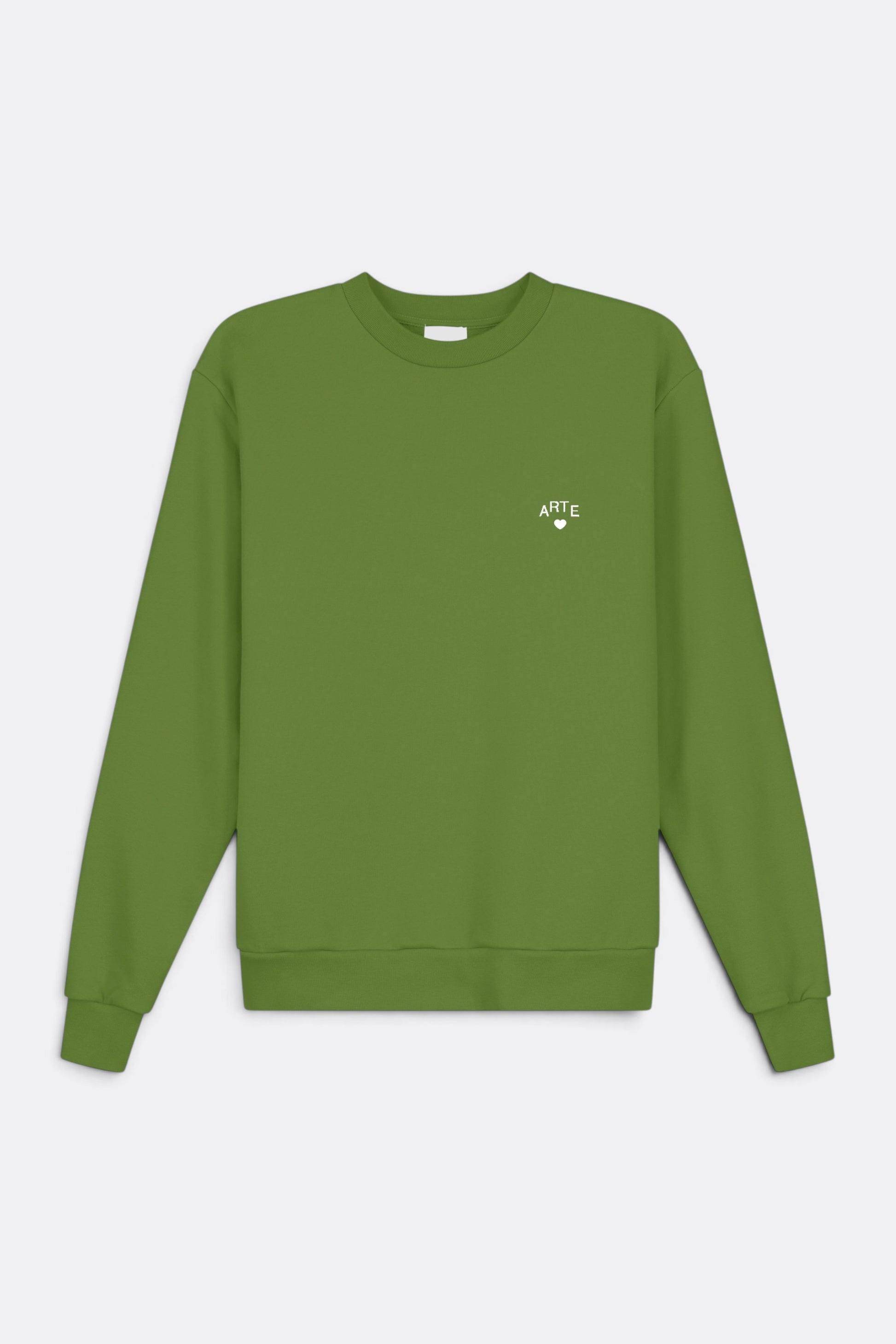 ARTE ANTWERP Cor Crewneck Green | Sweat Coton Premium | Edgar Bdx