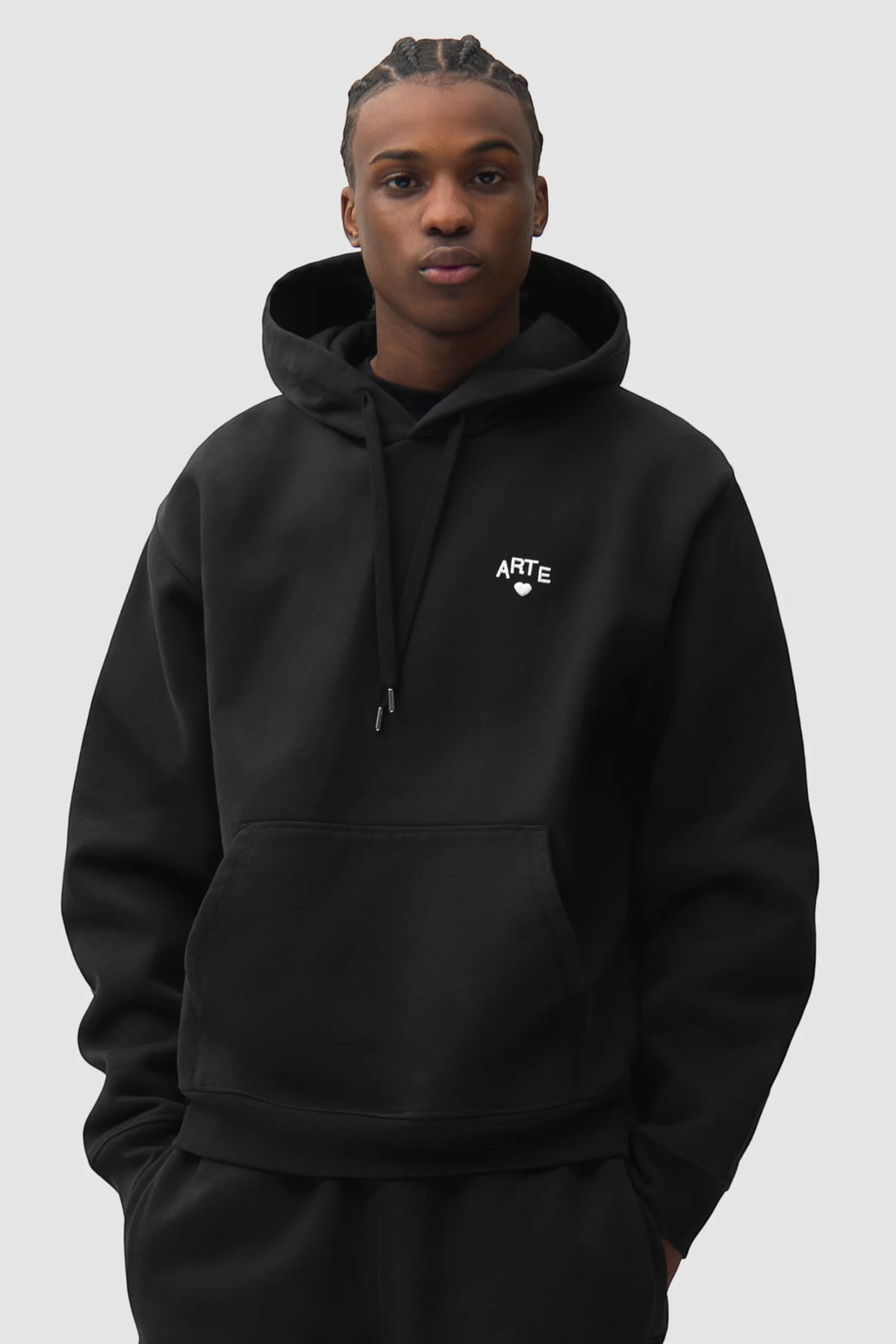 ARTE ANTWERP Cor Hoodie Black | Sweat Coton Premium | Edgar Bdx