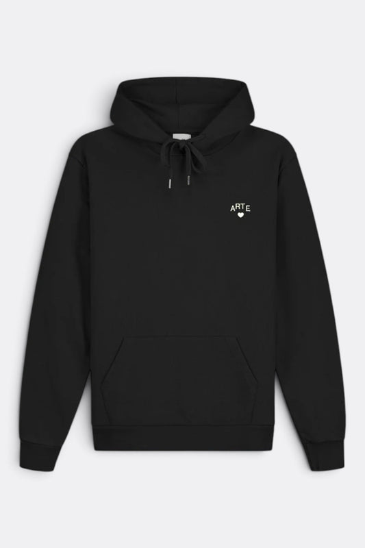 ARTE ANTWERP Cor Hoodie Black | Sweat Coton Premium | Edgar Bdx
