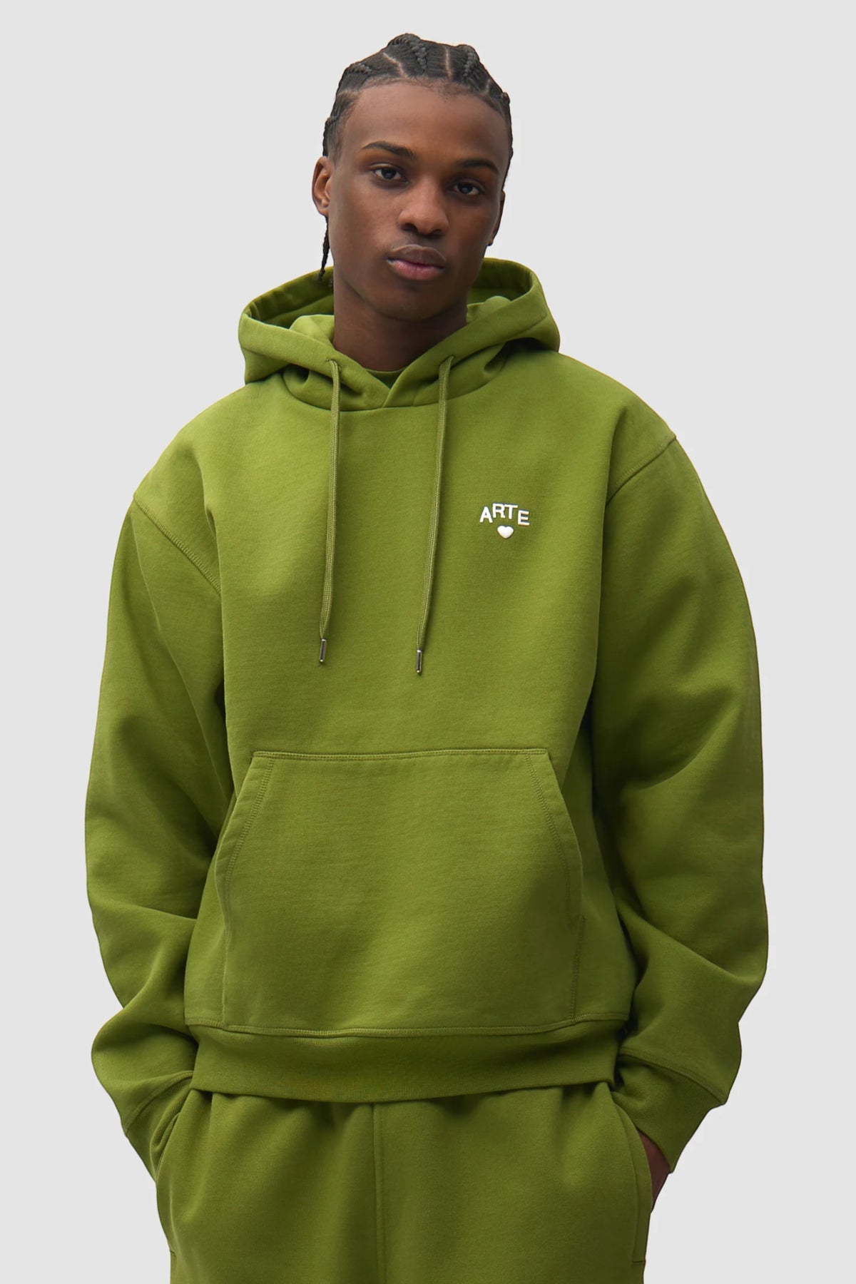 ARTE ANTWERP Cor Hoodie Green | Sweat Coton Premium | Edgar Bdx