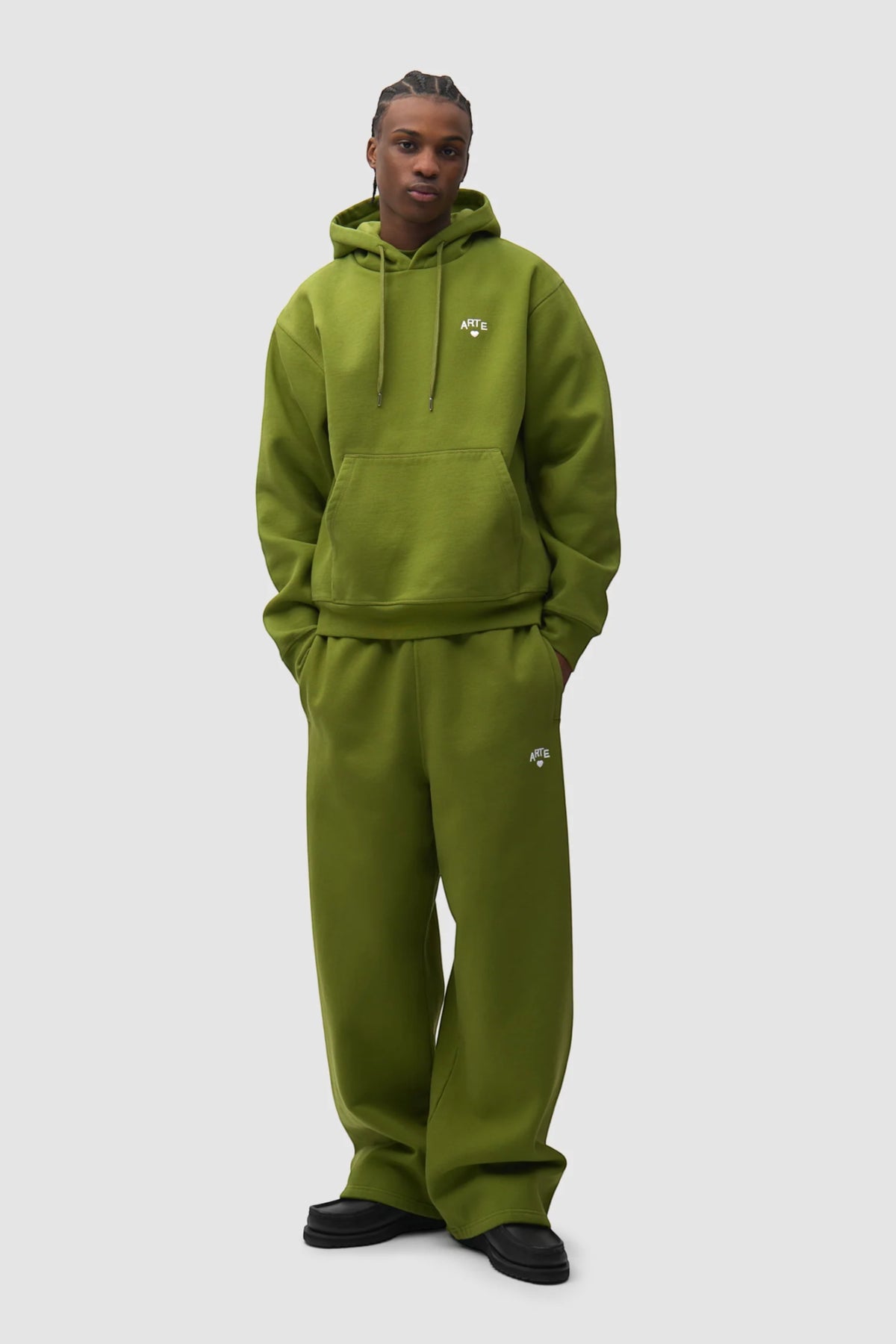 ARTE ANTWERP Cor Hoodie Green | Sweat Coton Premium | Edgar Bdx