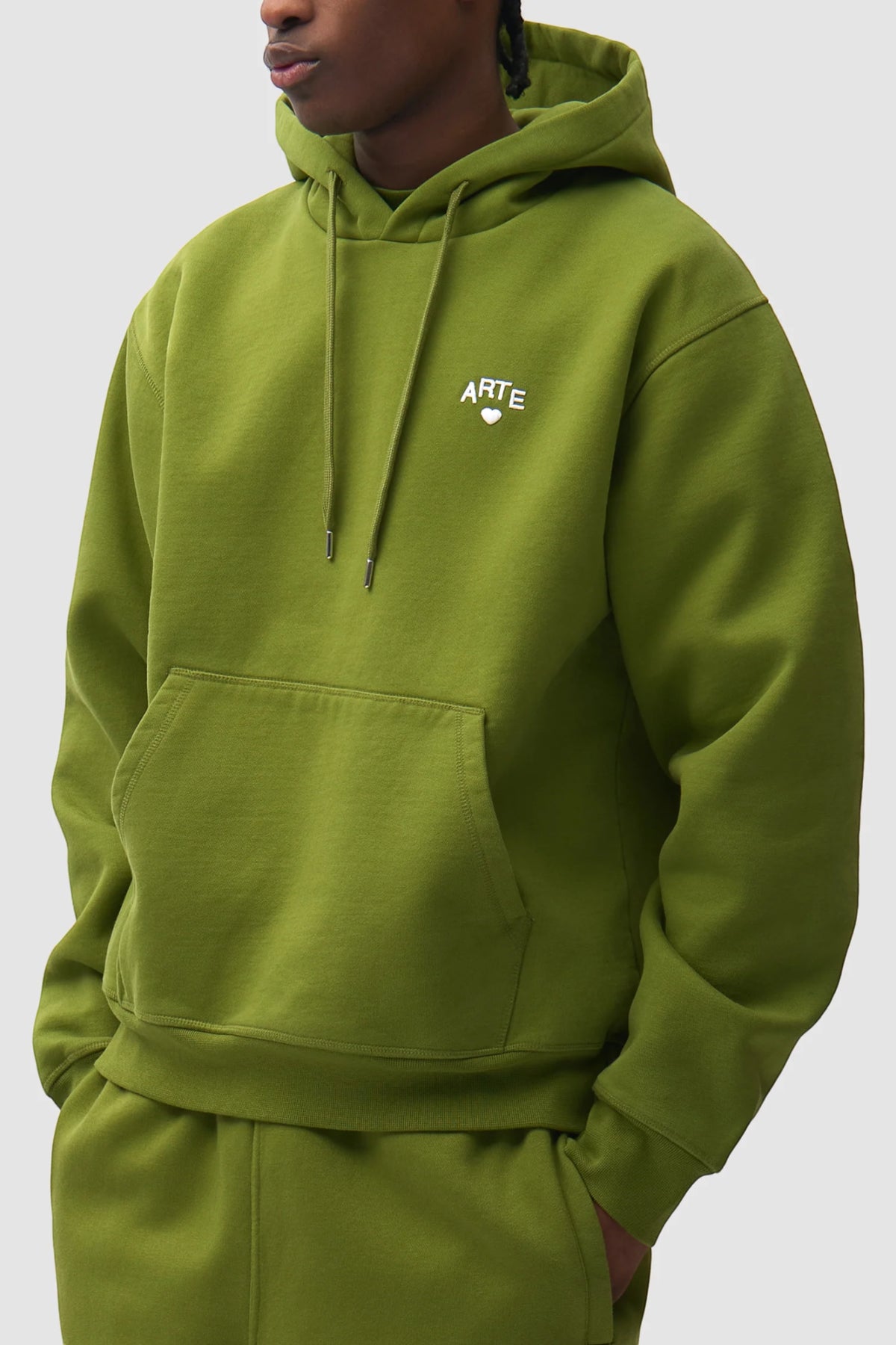 ARTE ANTWERP Cor Hoodie Green | Sweat Coton Premium | Edgar Bdx