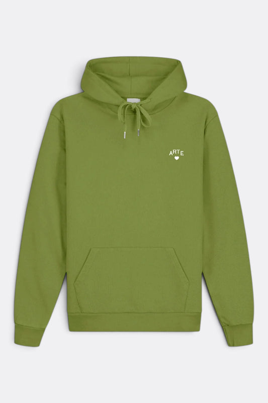 ARTE ANTWERP Cor Hoodie Green | Sweat Coton Premium | Edgar Bdx