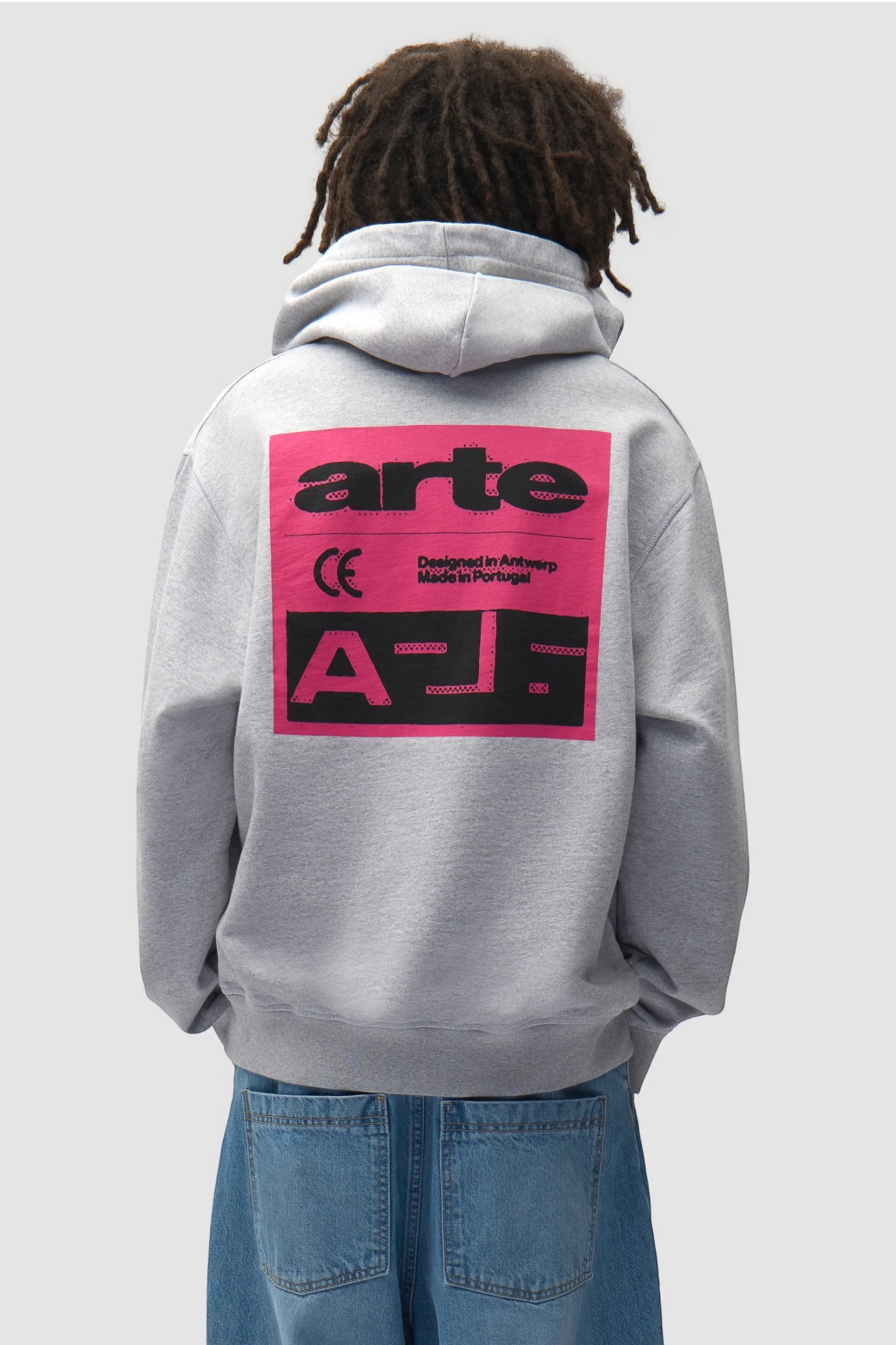 ARTE ANTWERP Pink Serial Hoodie Grey | Hoodie Coton Premium | Edgar Bdx