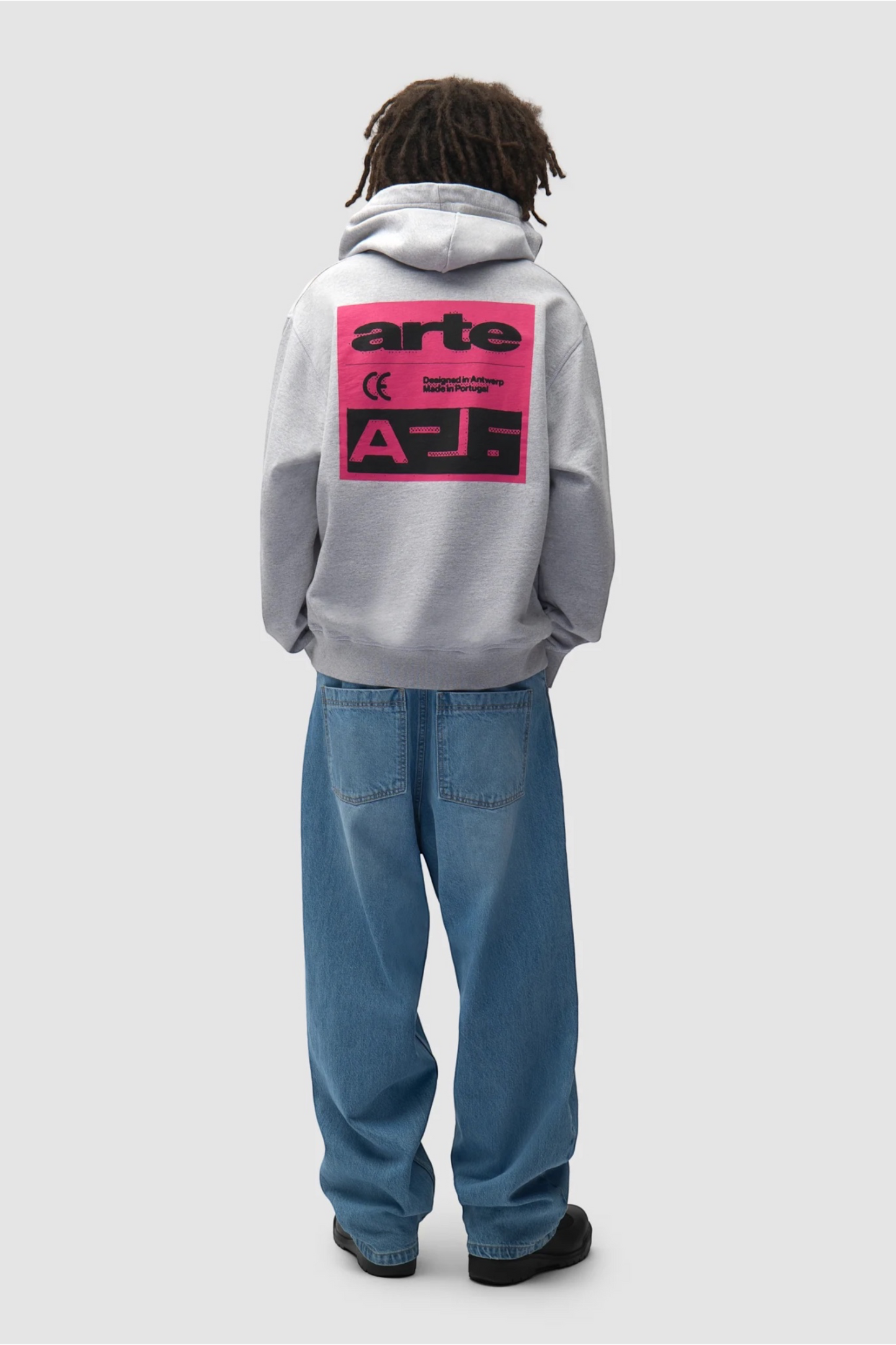 ARTE ANTWERP Pink Serial Hoodie Grey | Hoodie Coton Premium | Edgar Bdx