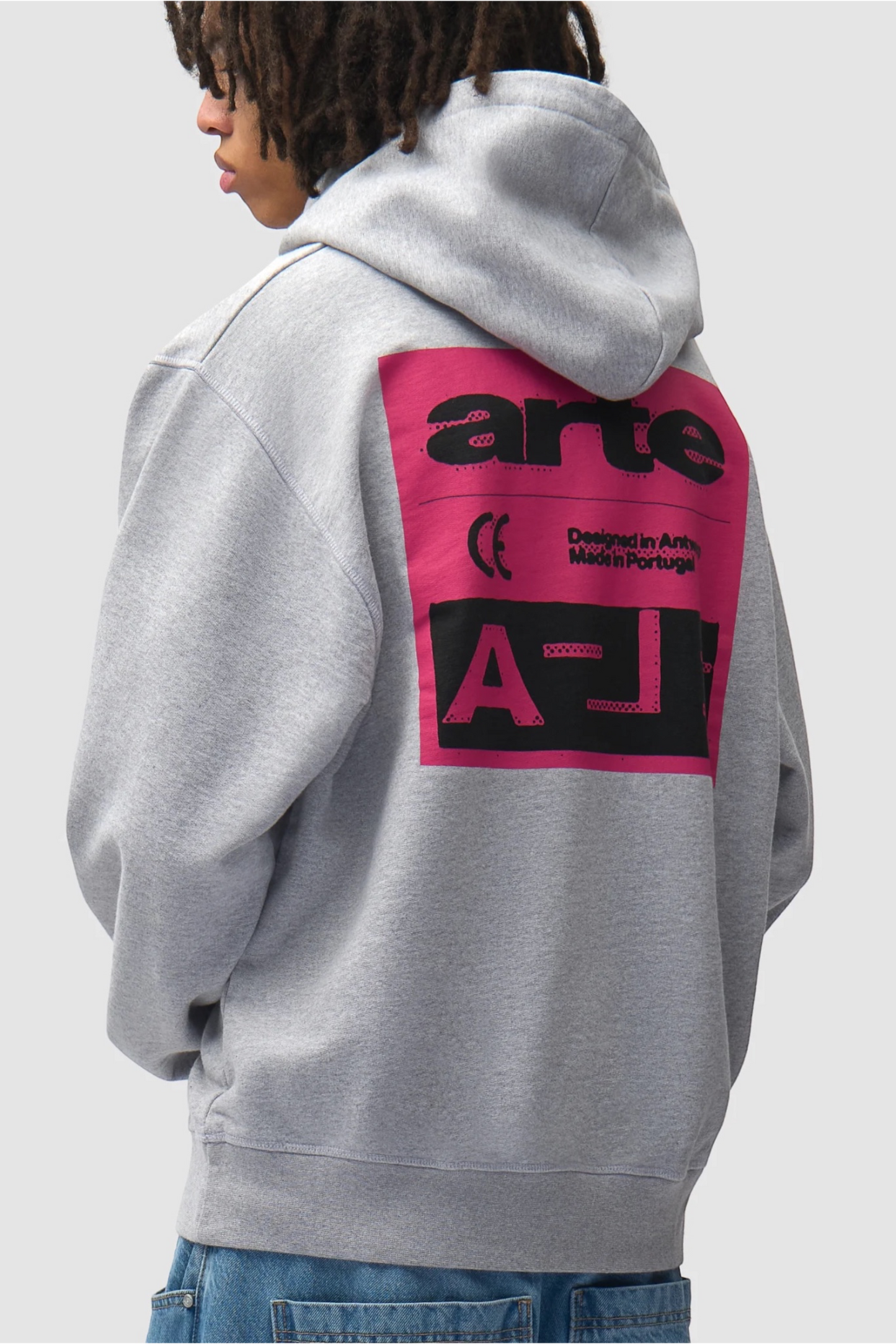ARTE ANTWERP Pink Serial Hoodie Grey | Hoodie Coton Premium | Edgar Bdx