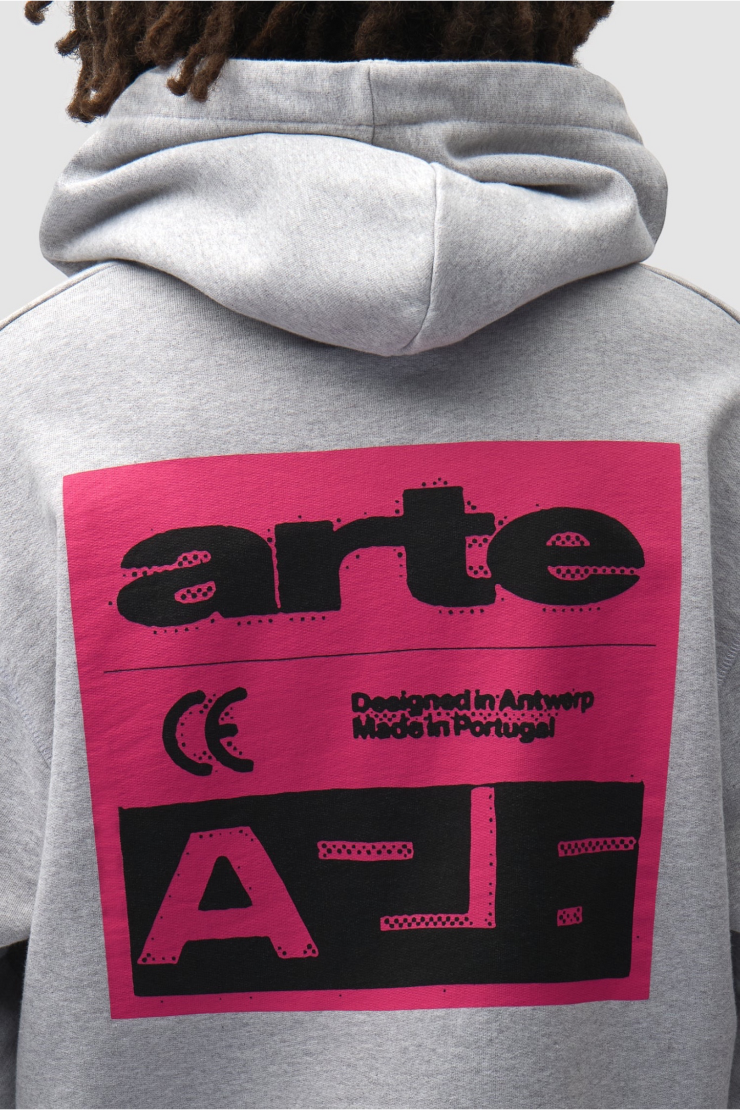 ARTE ANTWERP Pink Serial Hoodie Grey | Hoodie Coton Premium | Edgar Bdx