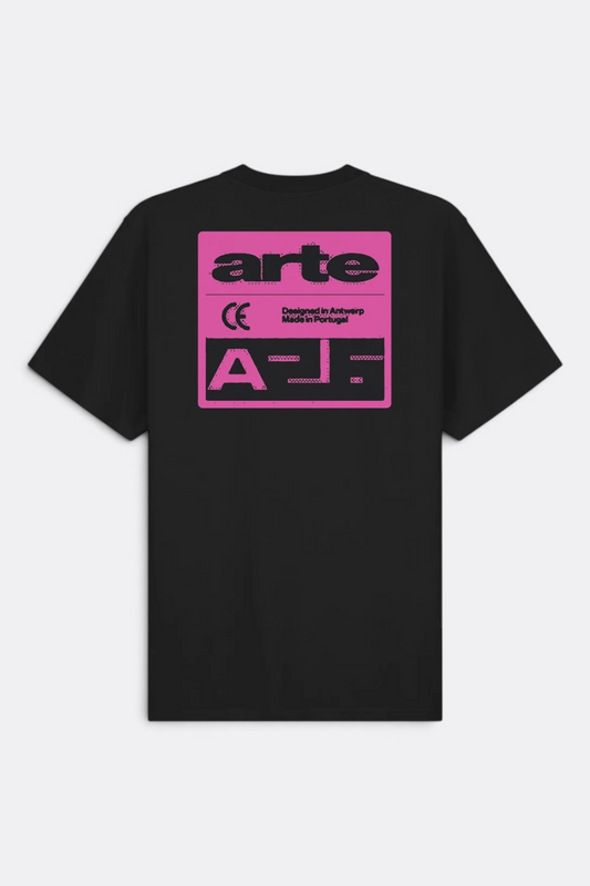 ARTE ANTWERP Pink Serial T-Shirt Black | T-Shirt Coton Premium | Edgar Bdx
