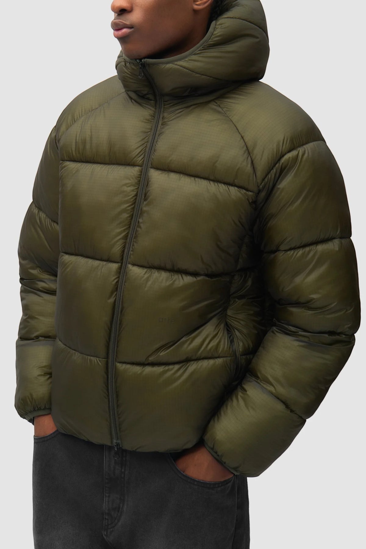 ARTE ANTWERP Ripstop Hooded Puffer Green | Edgar Bdx