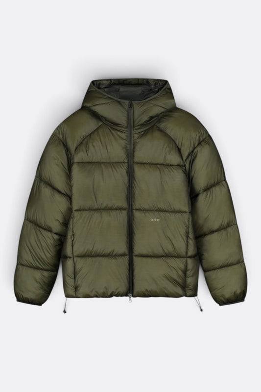 ARTE ANTWERP Ripstop Hooded Puffer Green | Edgar Bdx