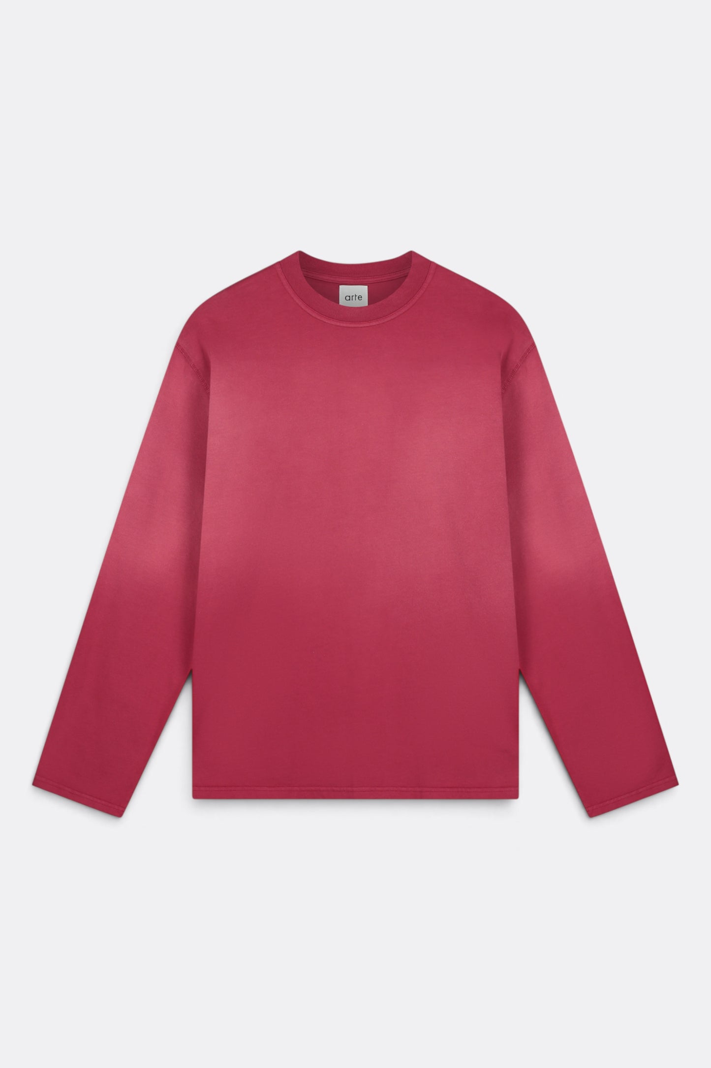 ARTE ANTWERP Stencil Sunfade Longsleeve T-Shirt Bordeaux | T-Shirt Coton Premium | Edgar Bdx