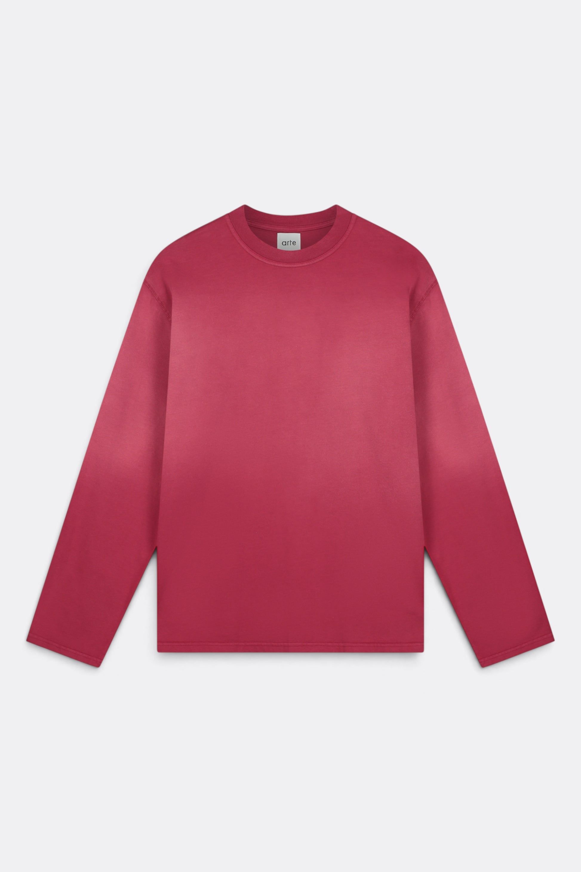 ARTE ANTWERP Stencil Sunfade Longsleeve T-Shirt Bordeaux | T-Shirt Coton Premium | Edgar Bdx