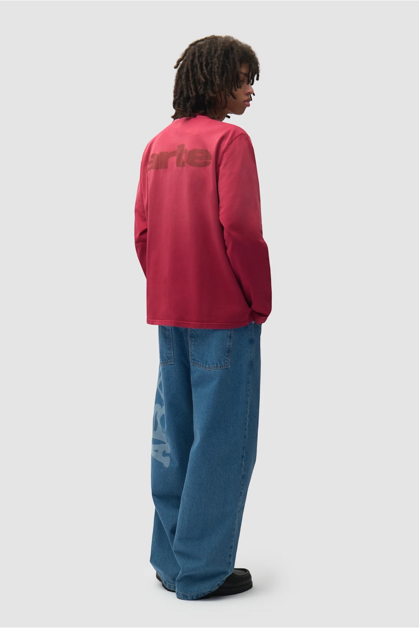 ARTE ANTWERP Stencil Sunfade Longsleeve T-Shirt Bordeaux | T-Shirt Coton Premium | Edgar Bdx