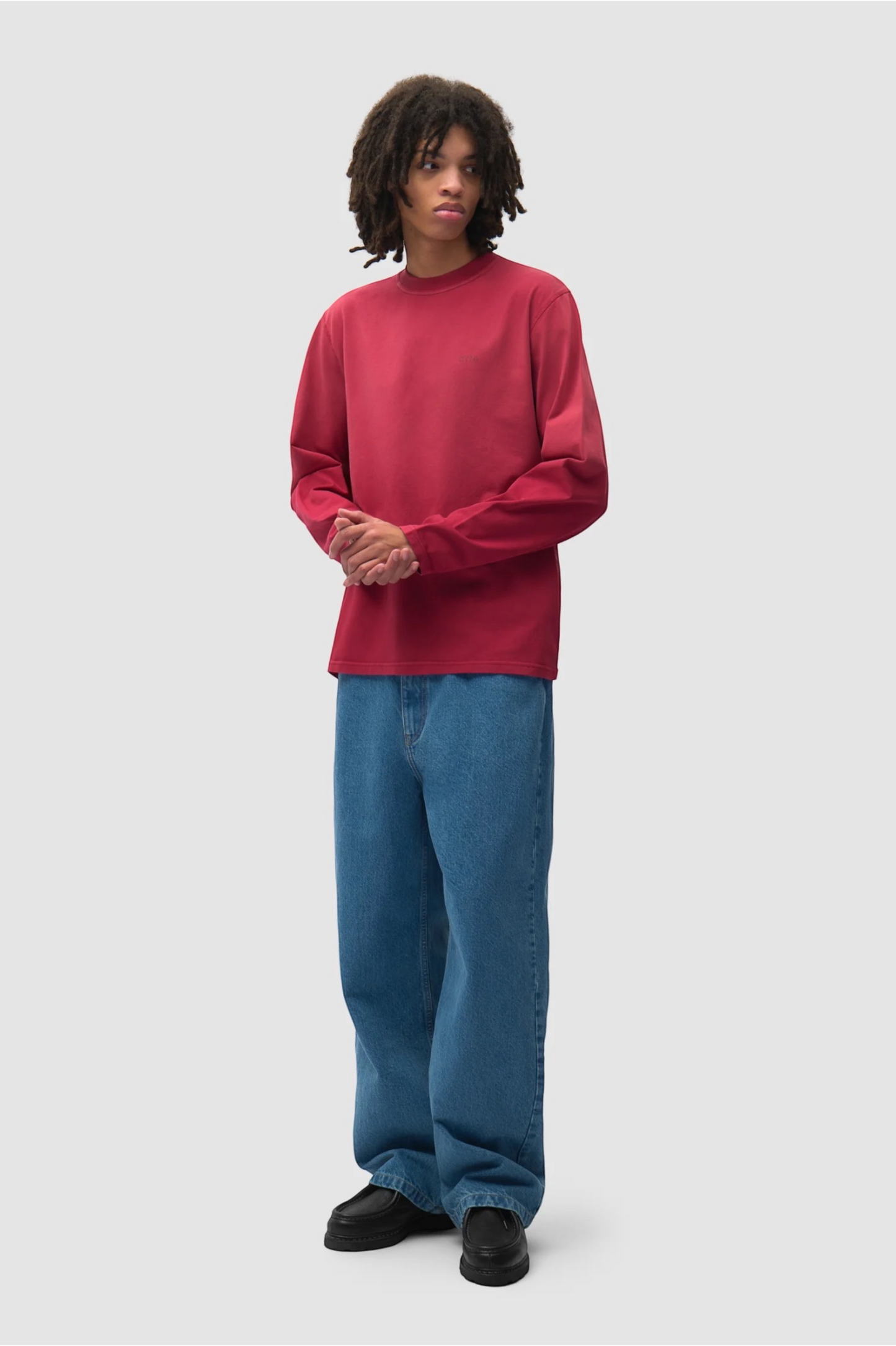 ARTE ANTWERP Stencil Sunfade Longsleeve T-Shirt Bordeaux | T-Shirt Coton Premium | Edgar Bdx