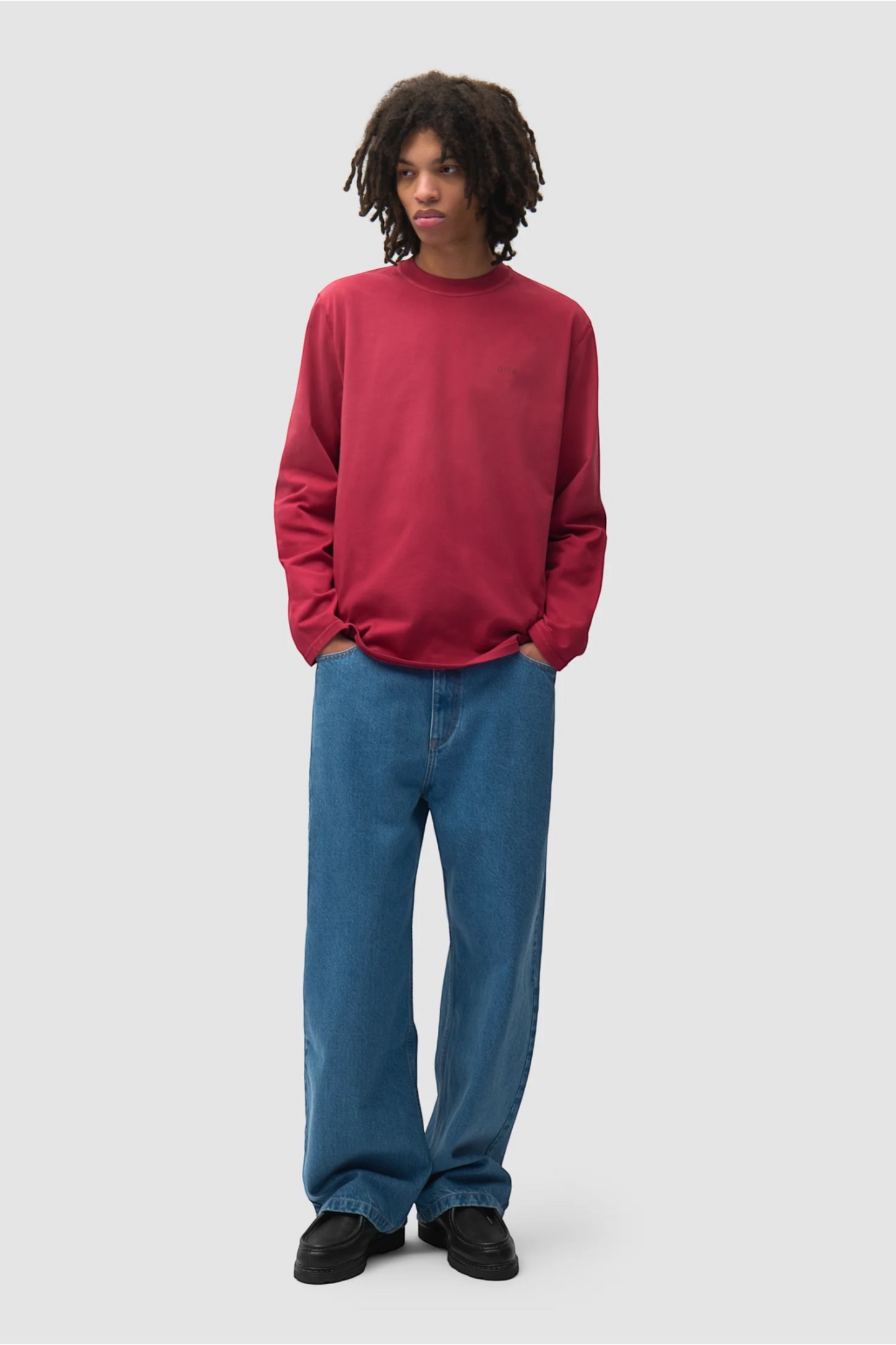 ARTE ANTWERP Stencil Sunfade Longsleeve T-Shirt Bordeaux | T-Shirt Coton Premium | Edgar Bdx
