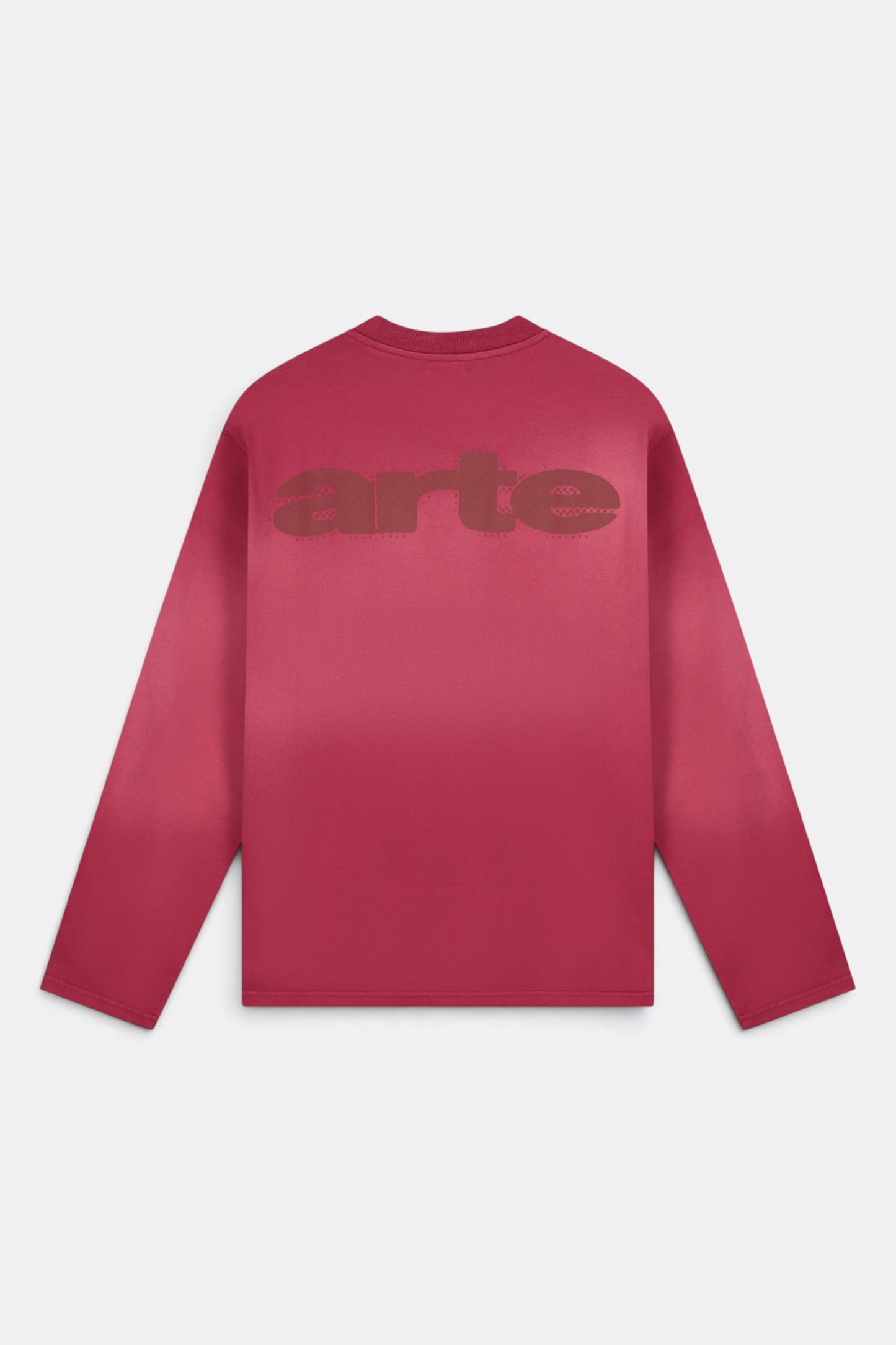 ARTE ANTWERP Stencil Sunfade Longsleeve T-Shirt Bordeaux | T-Shirt Coton Premium | Edgar Bdx