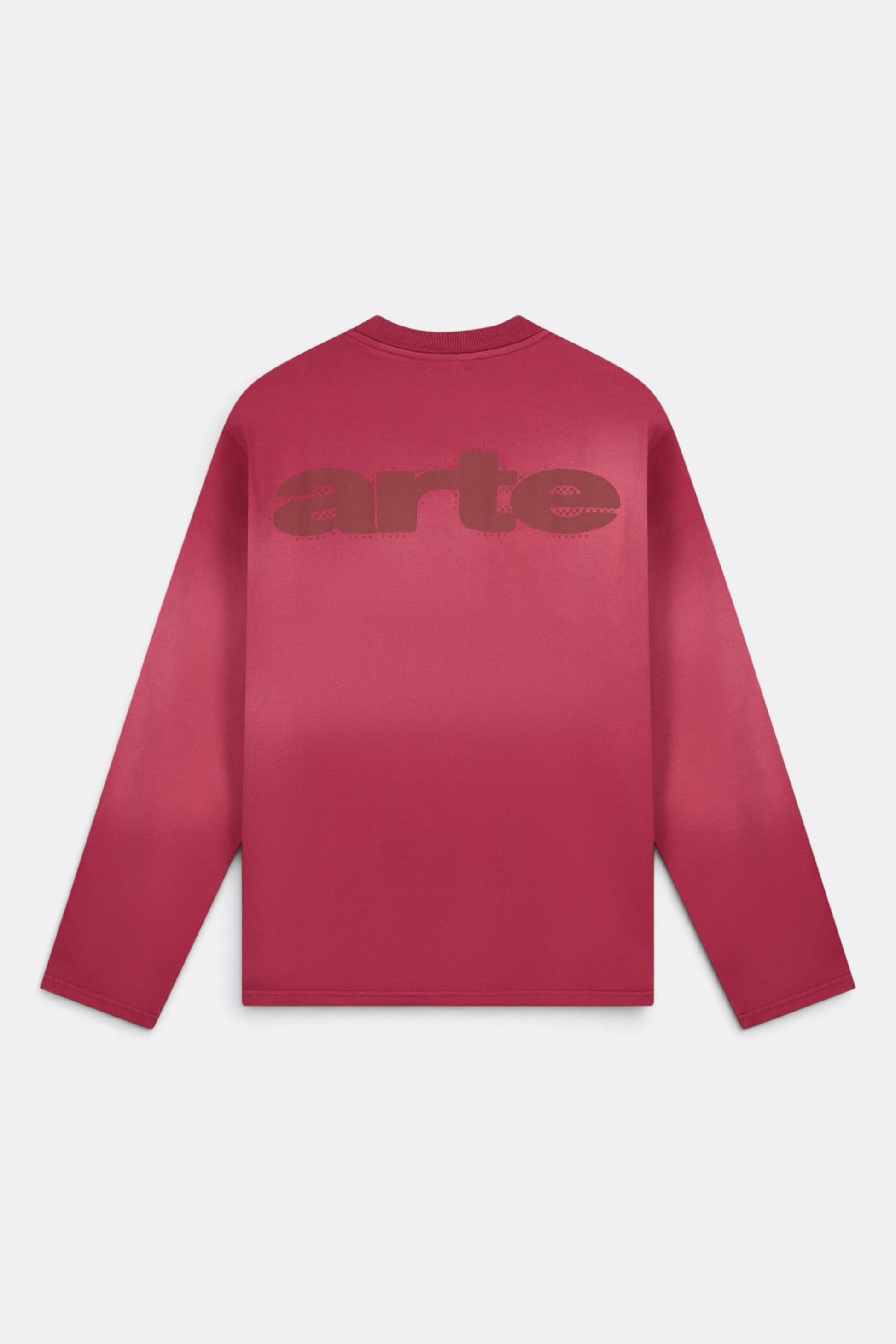 ARTE ANTWERP Stencil Sunfade Longsleeve T-Shirt Bordeaux | T-Shirt Coton Premium | Edgar Bdx