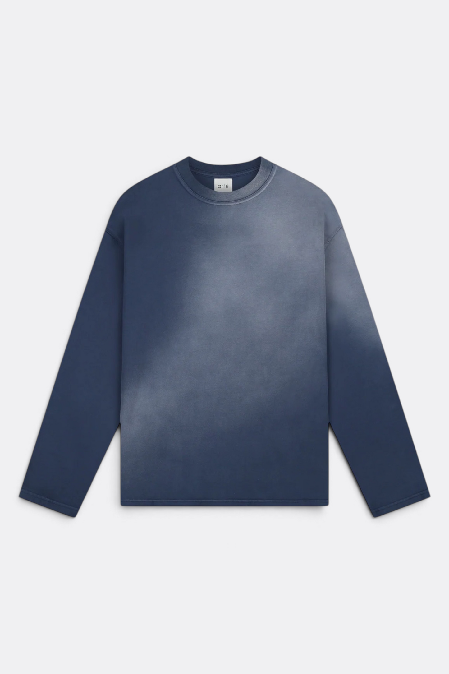 ARTE ANTWERP Stencil Sunfade Longsleeve T-Shirt Navy | T-Shirt Coton Premium | Edgar Bdx