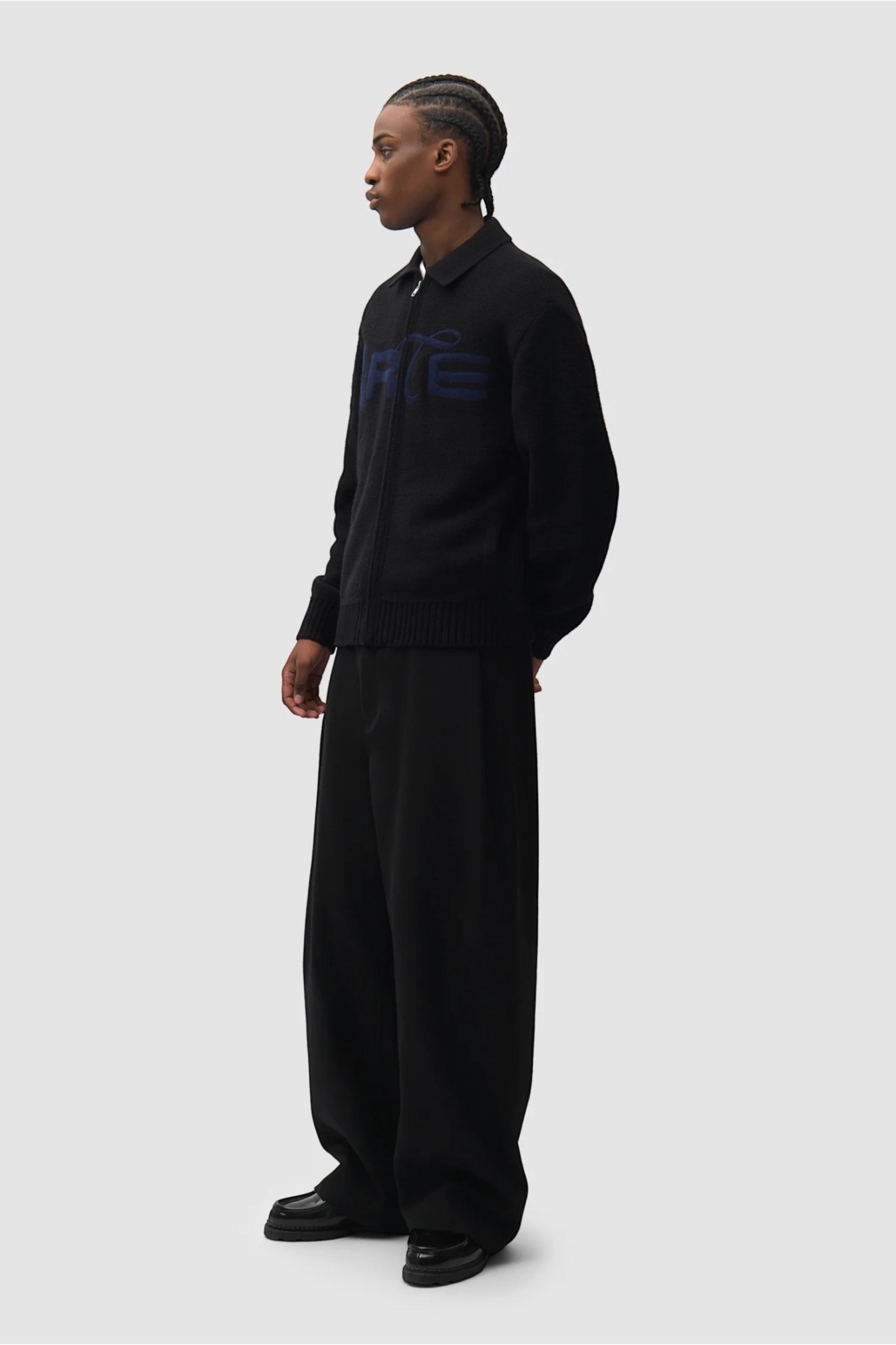 ARTE ANTWERP Stencil Zip Cardigan Black | Cardigan Laine Premium | Edgar Bdx